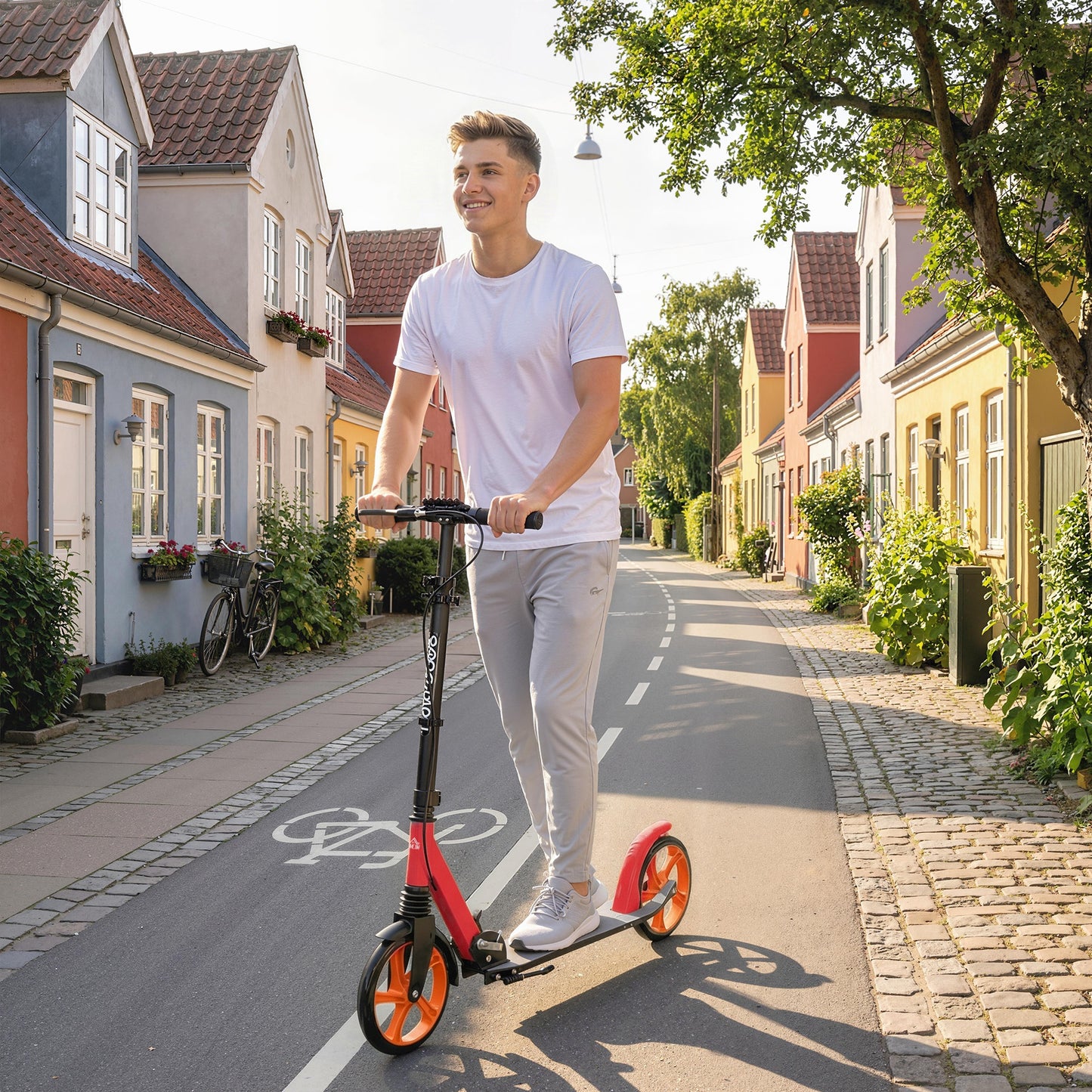One-click Folding Kick Scooter for 14+ w/ Adjustable Handlebar (1)