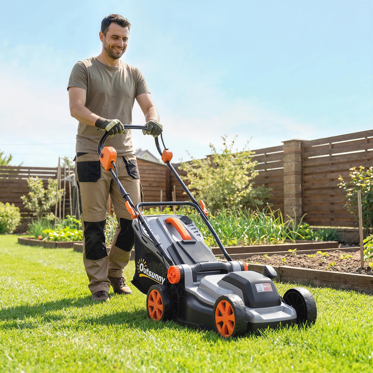 18V Cordless Lawnmower with 2 x 4Ah Batteries