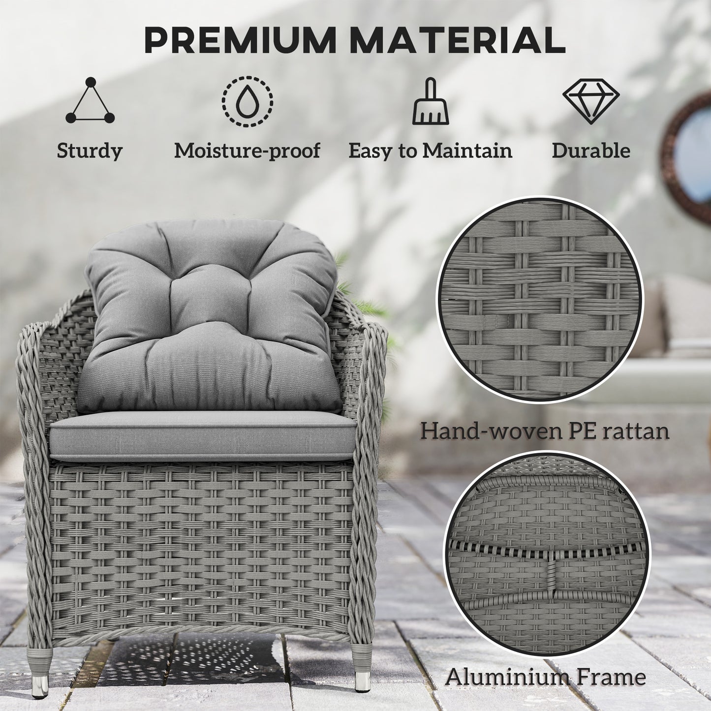 Seven-Piece Rattan Dining Set (2)