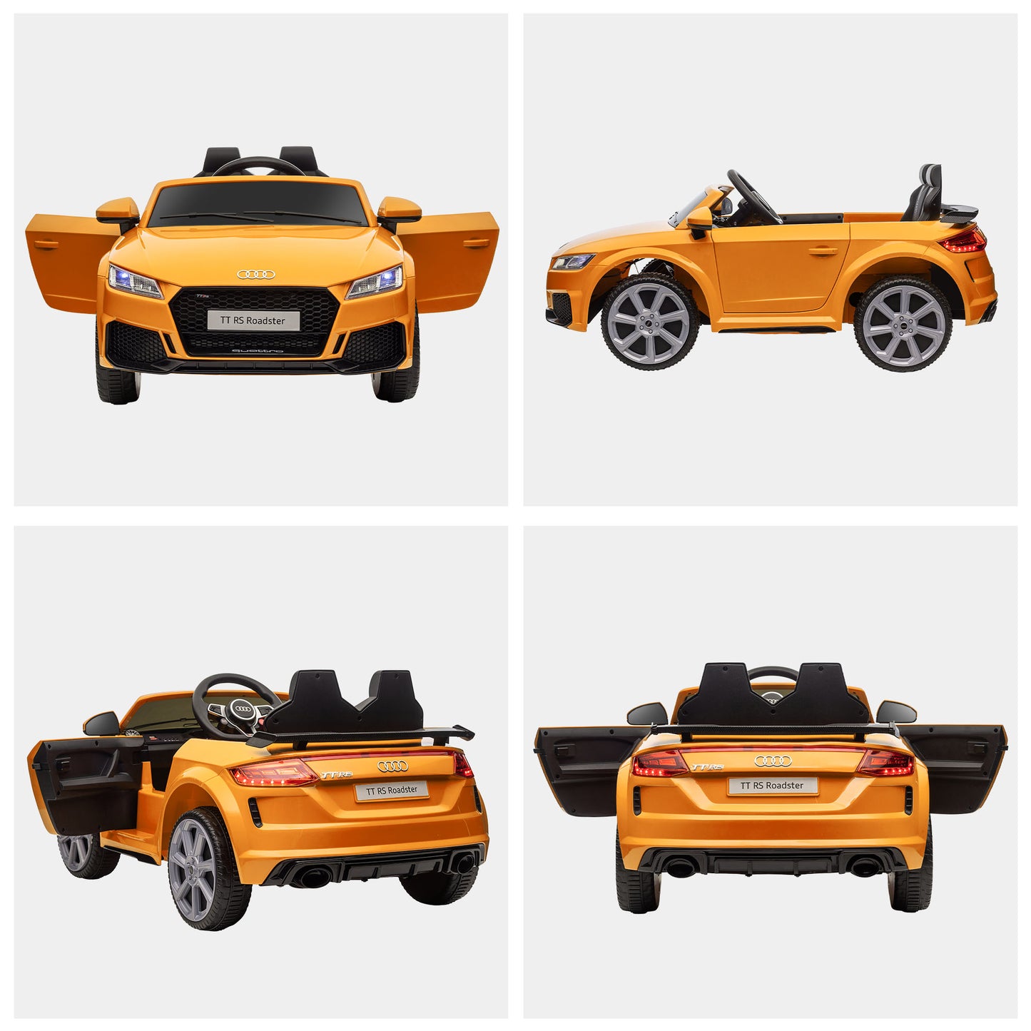 Kids Licensed Audi TT RS Ride-On Car 12V Battery w/ Remote