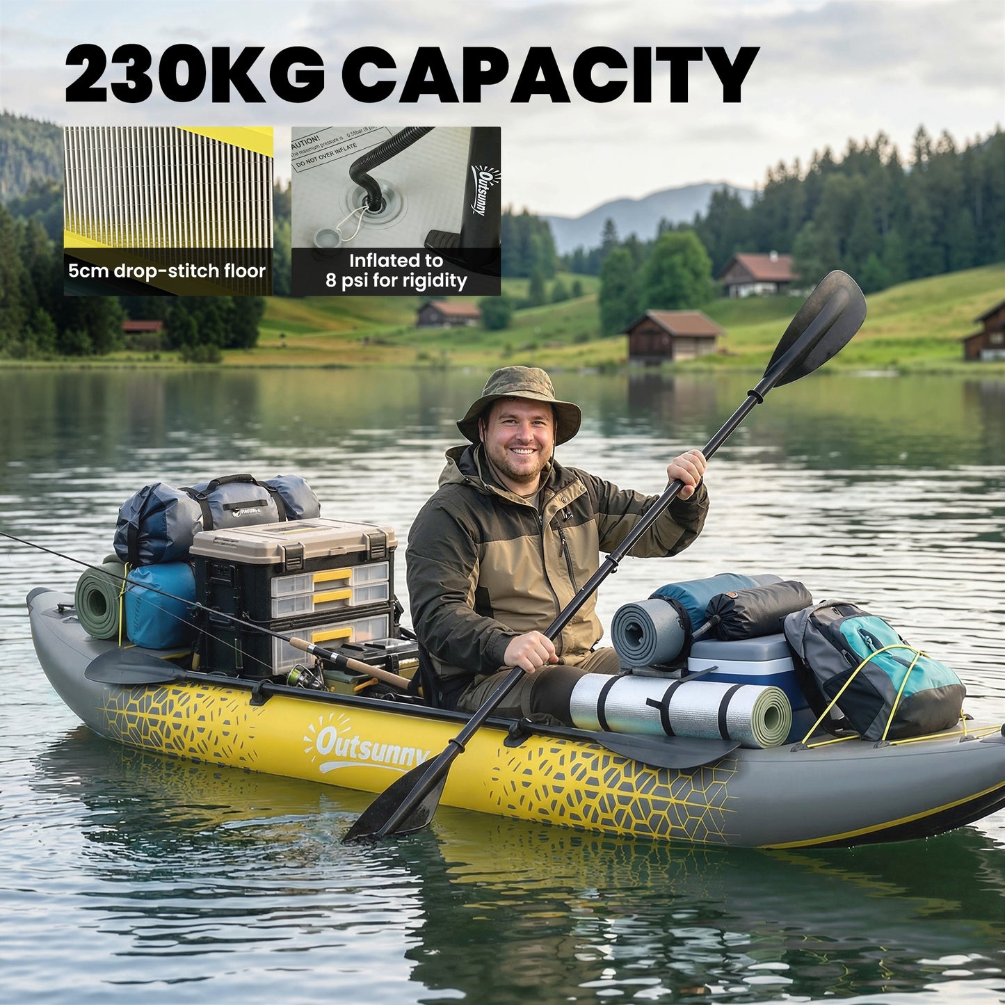 12.5' Inflatable Kayak Set