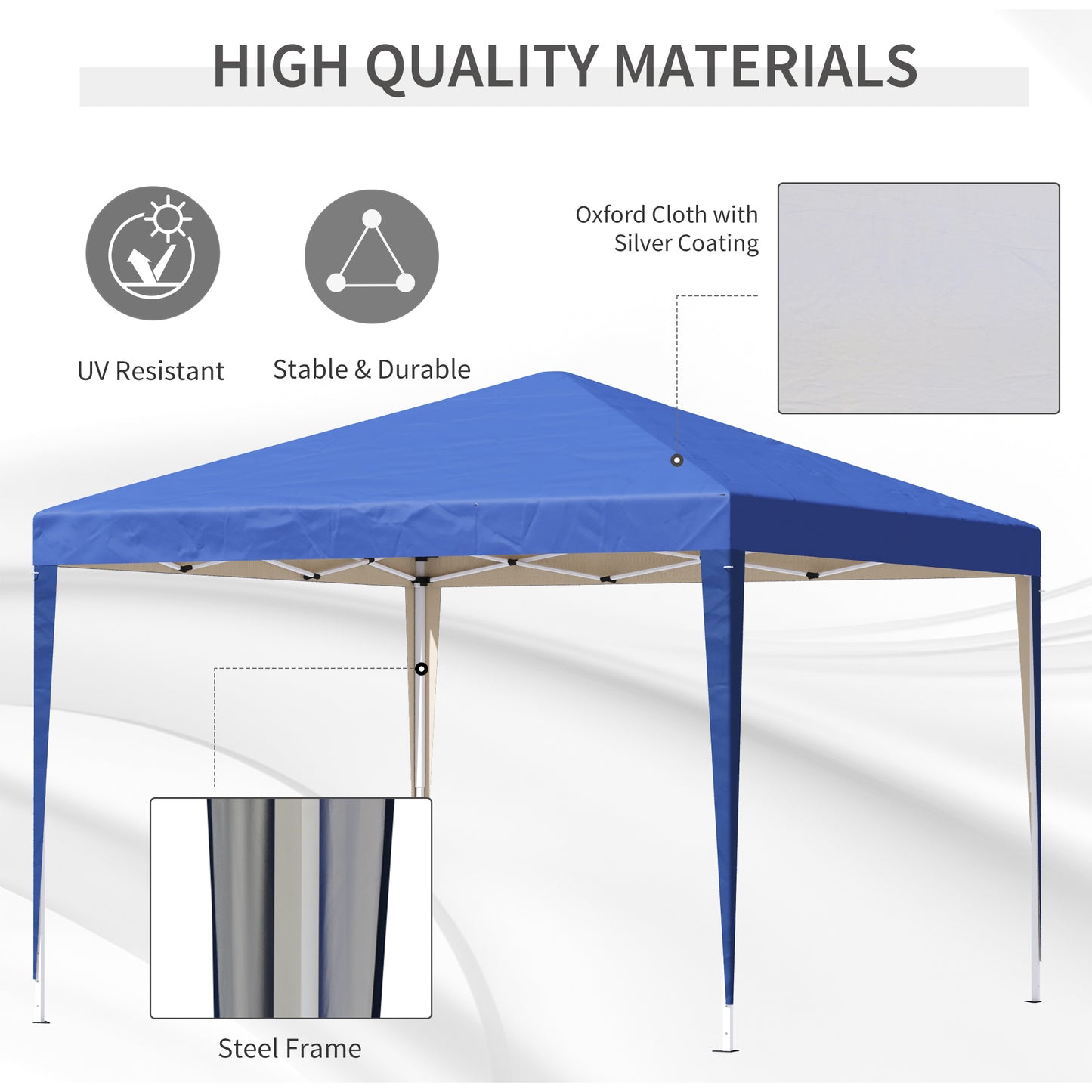 3 x 3M Garden Pop Up Gazebo Height Adjustable Marquee Party Tent
