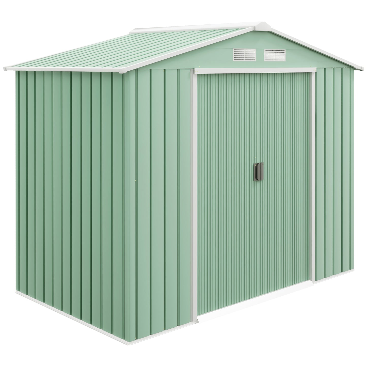 7 x 4ft Metal Garden Shed, Outdoor Storage Tool House