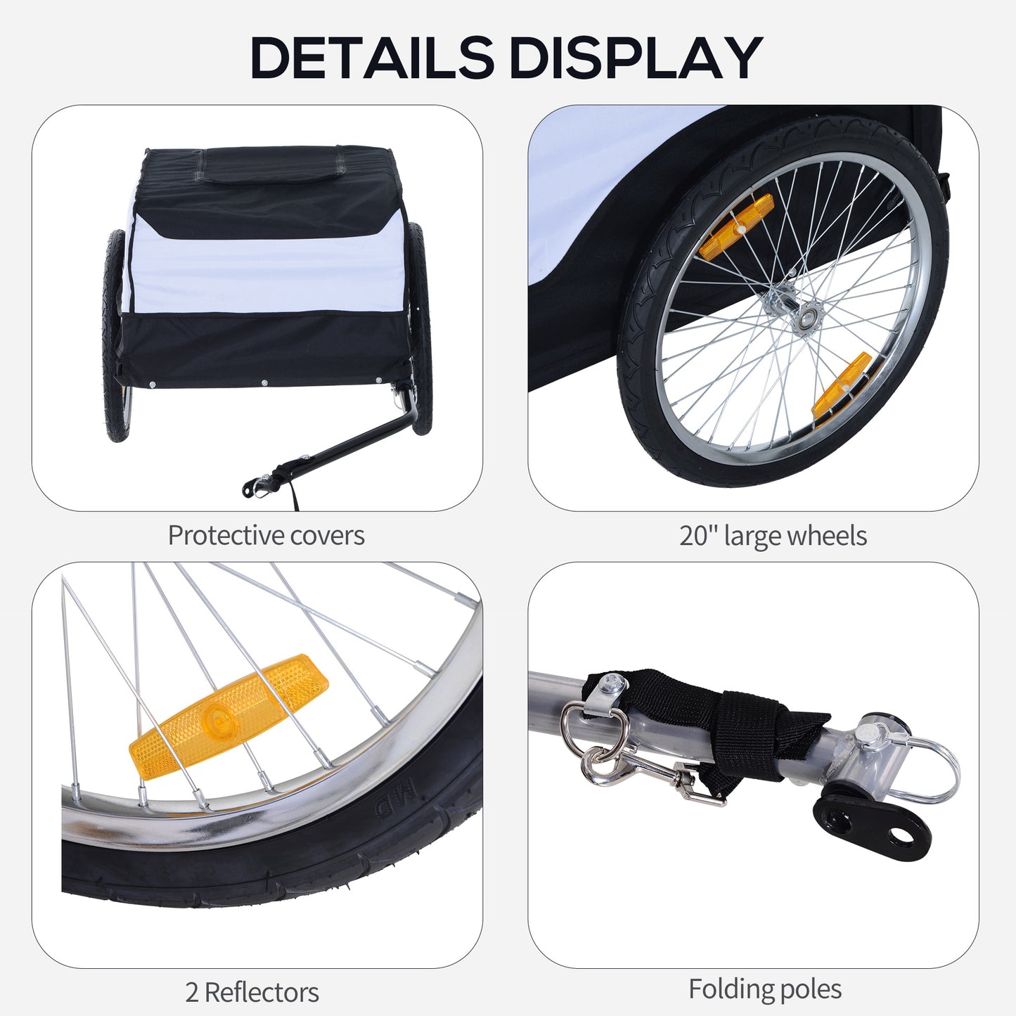 Bike Trailer Cargo in Steel Frame Extra Bicycle Storage Carrier