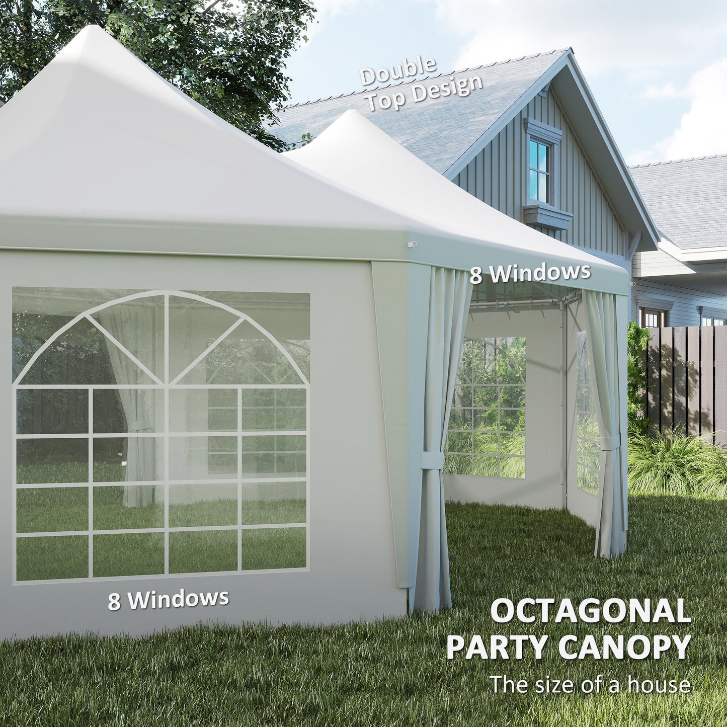6.8 x 5m Octagonal Marquee Gazebo