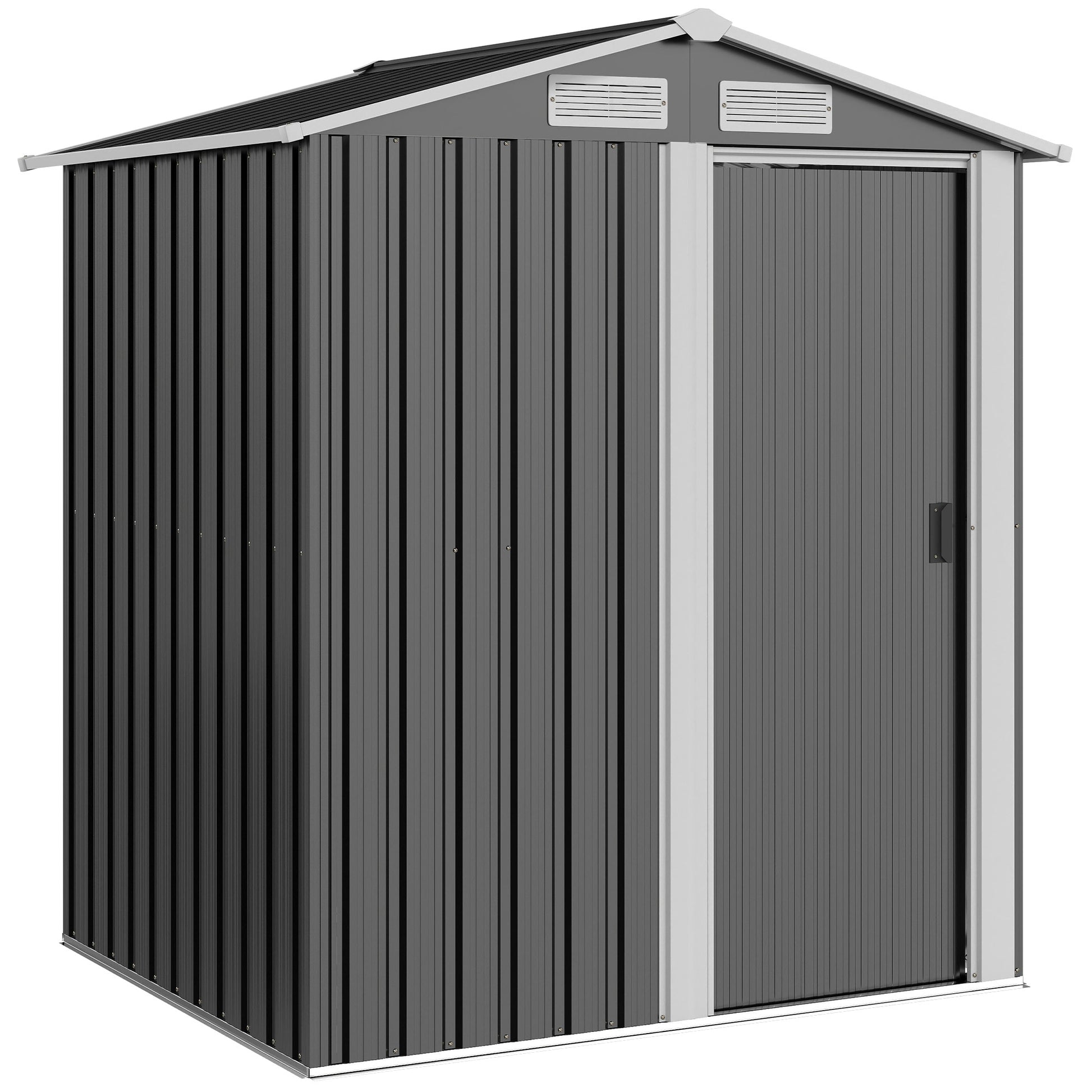 Garden Metal Tool Storage Shed with Sliding Door
