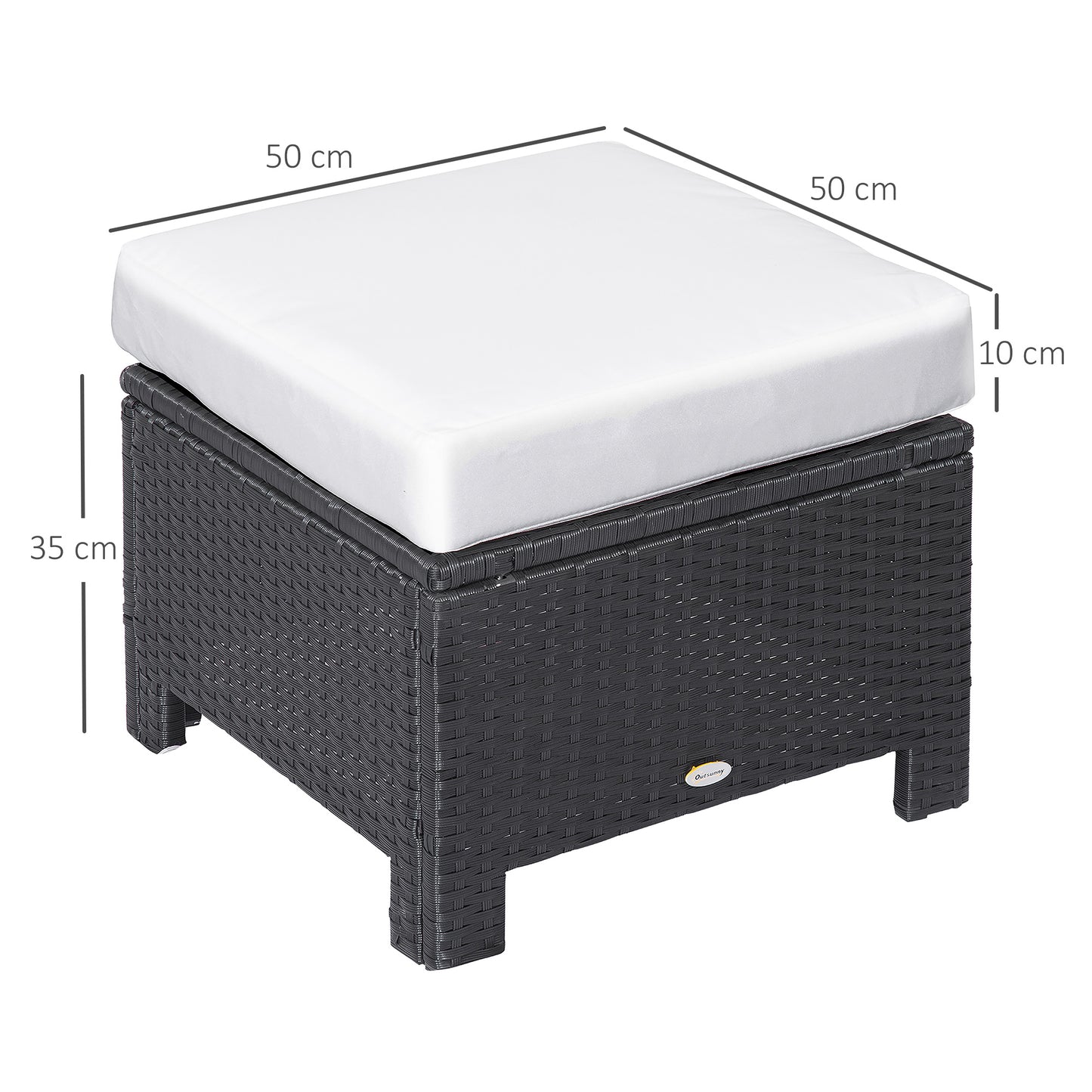 Rattan Footstool Wicker Ottoman