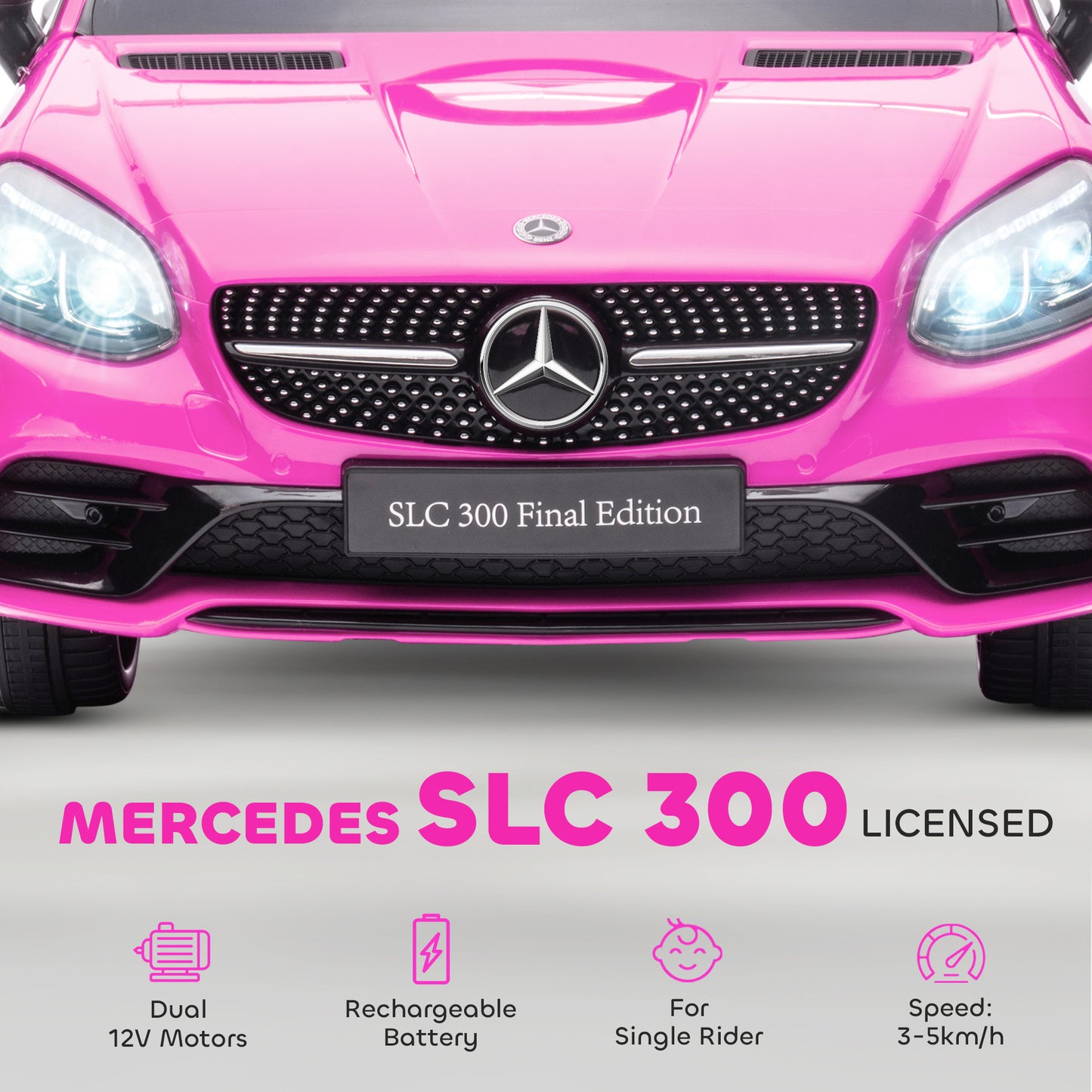Benz SLC 300  Licensed 12V Kids Electric Ride On, with Music