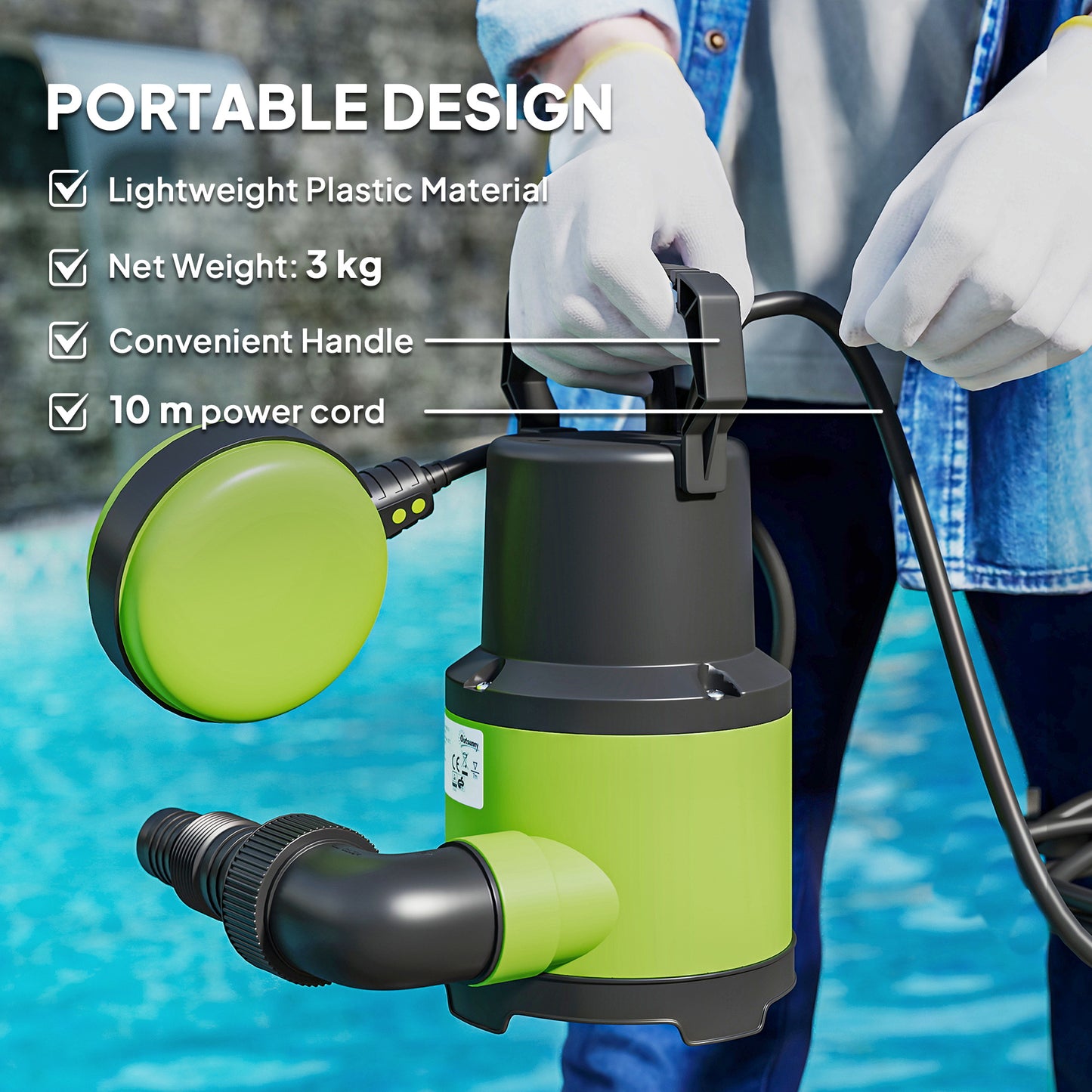 400W Submersible Water Pump for Dirty/Clean Water