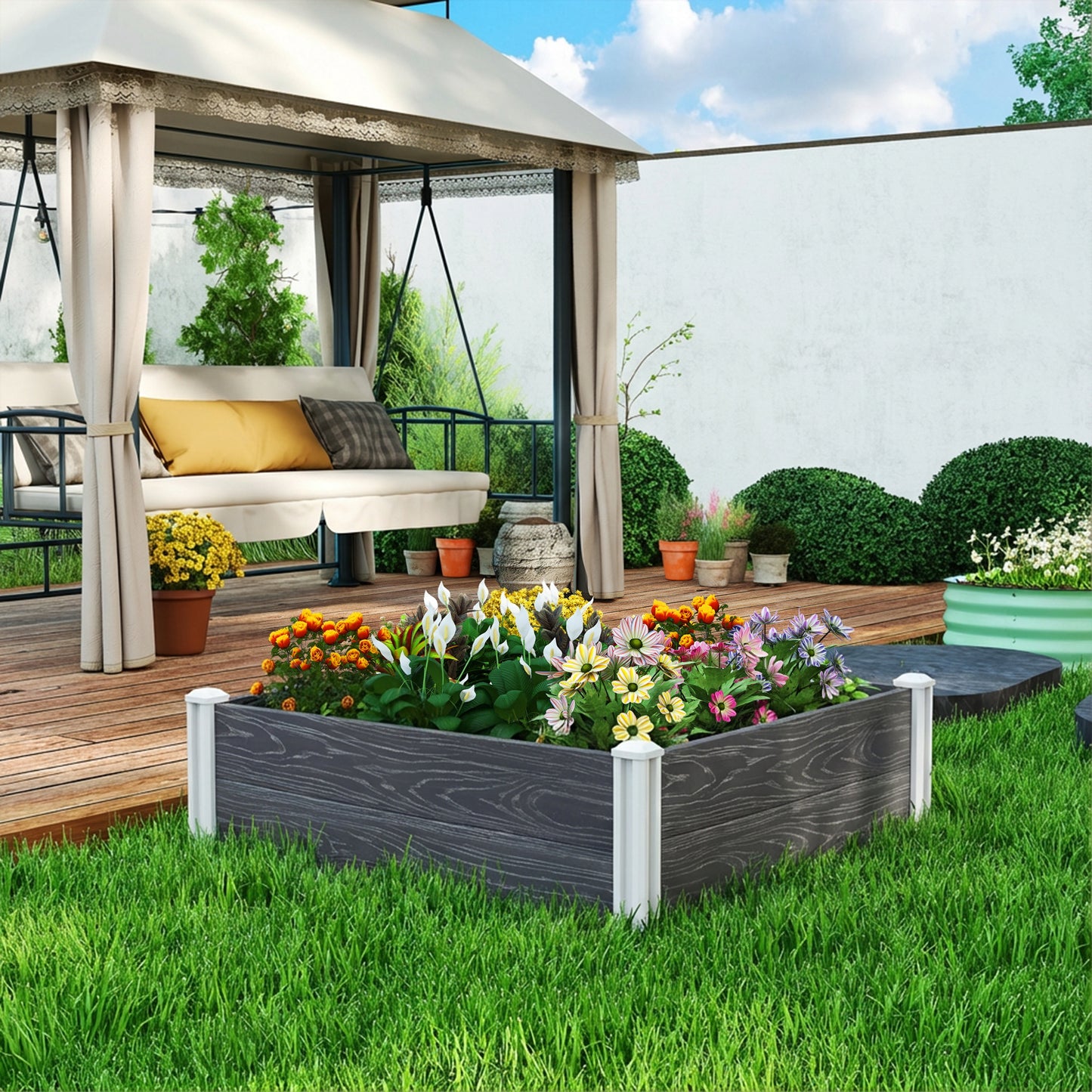 Vinyl Raised Garden Bed Kit