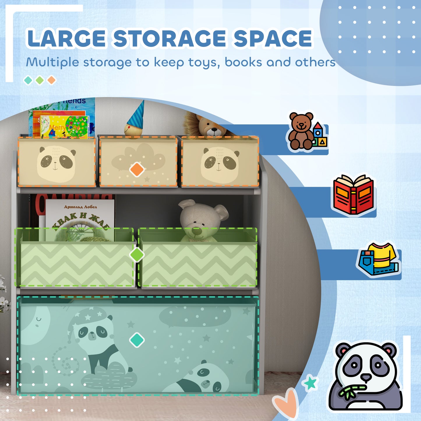 Kids Table and Chairs, Kids Storage Unit and Kids Easel Set