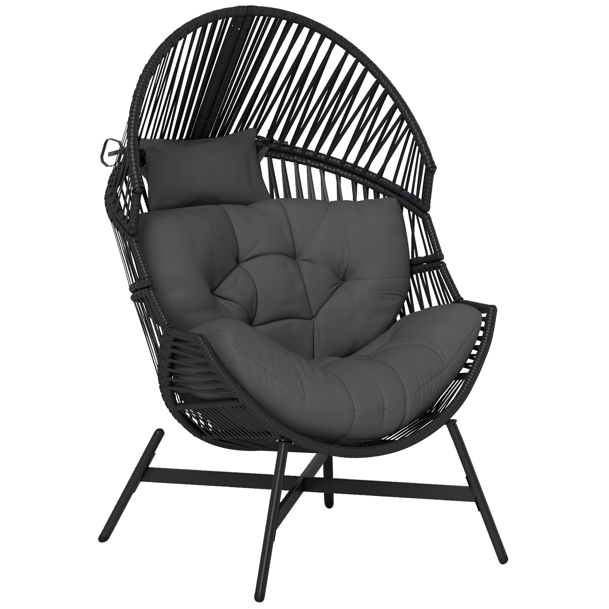 Rattan Egg Chair, Oversized Freestanding Garden Egg Chair