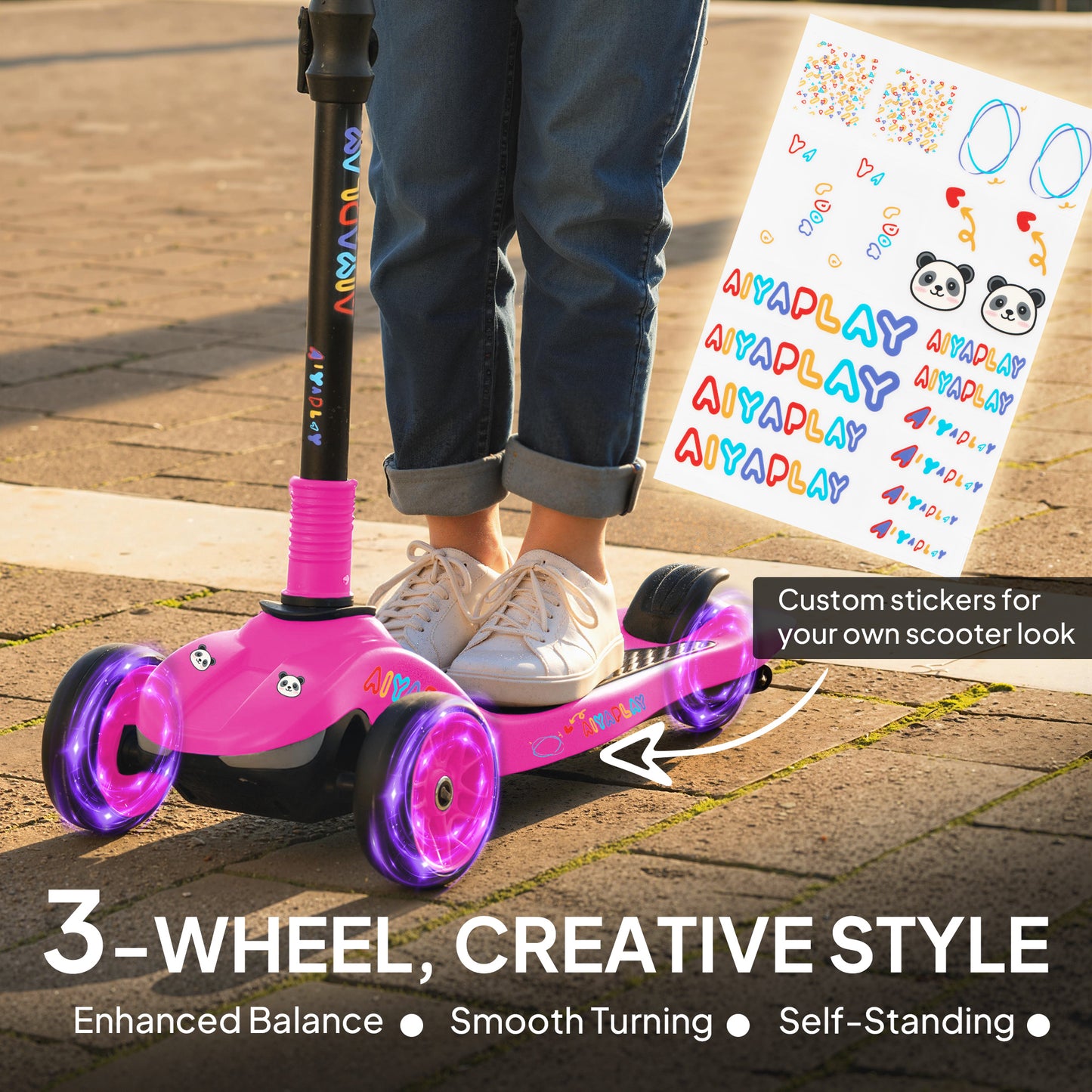 Three-Wheel Foldable Electric Scooter for Kids Aged 6-10 Years