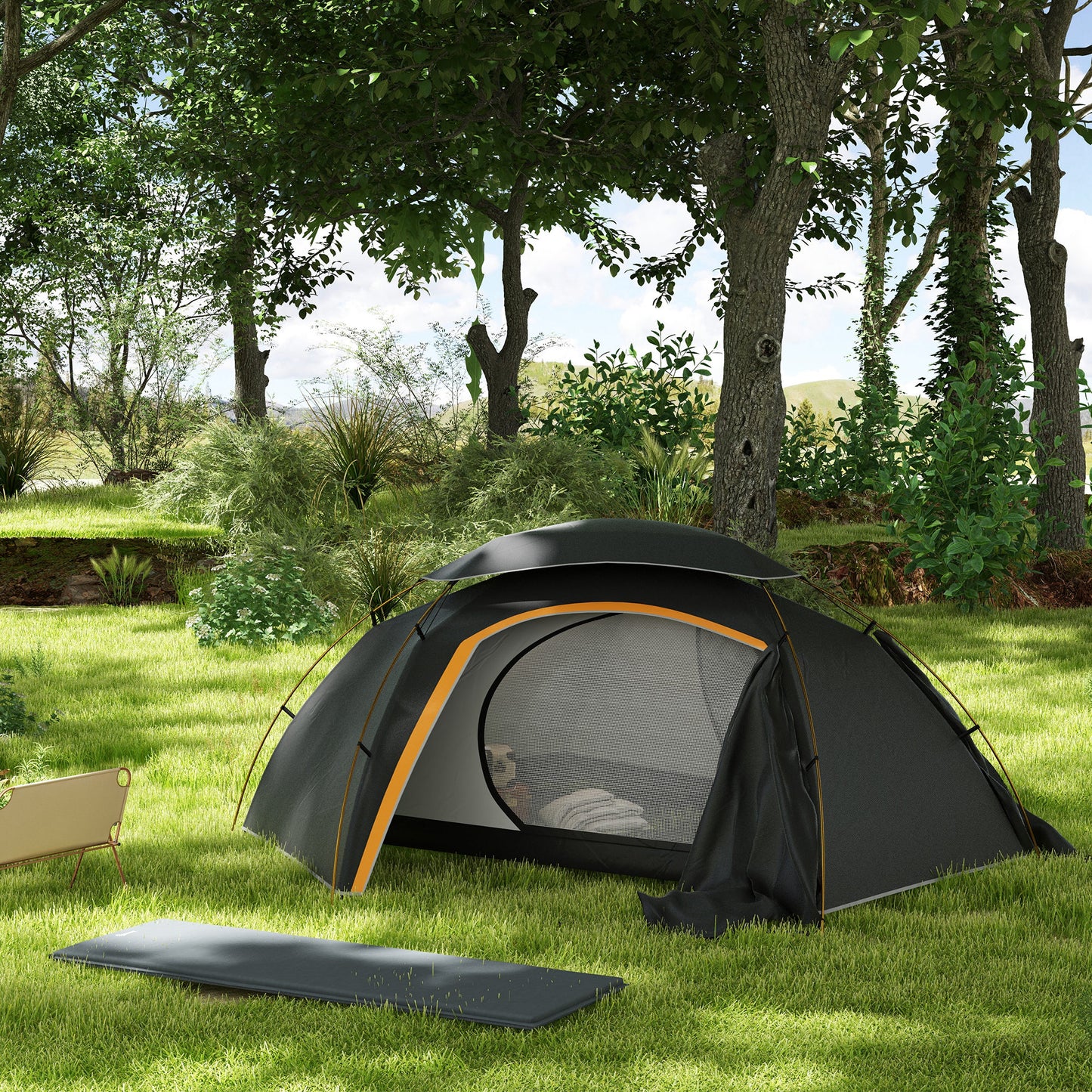 Camping Tent with Self Inflatable Mattress (2)