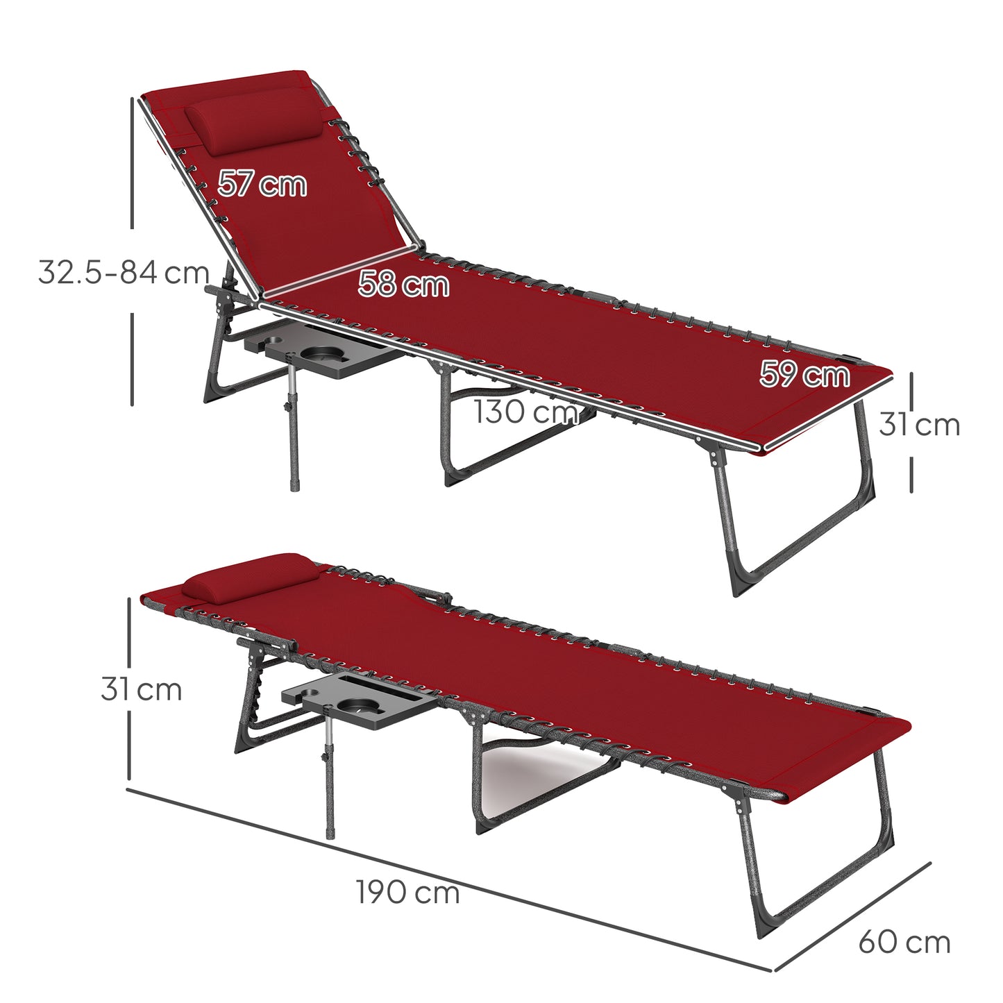 Five-Position Reclining Sun Lounger (1)