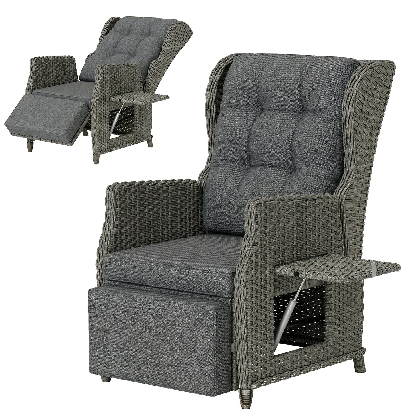 Rattan Garden Recliner Chair