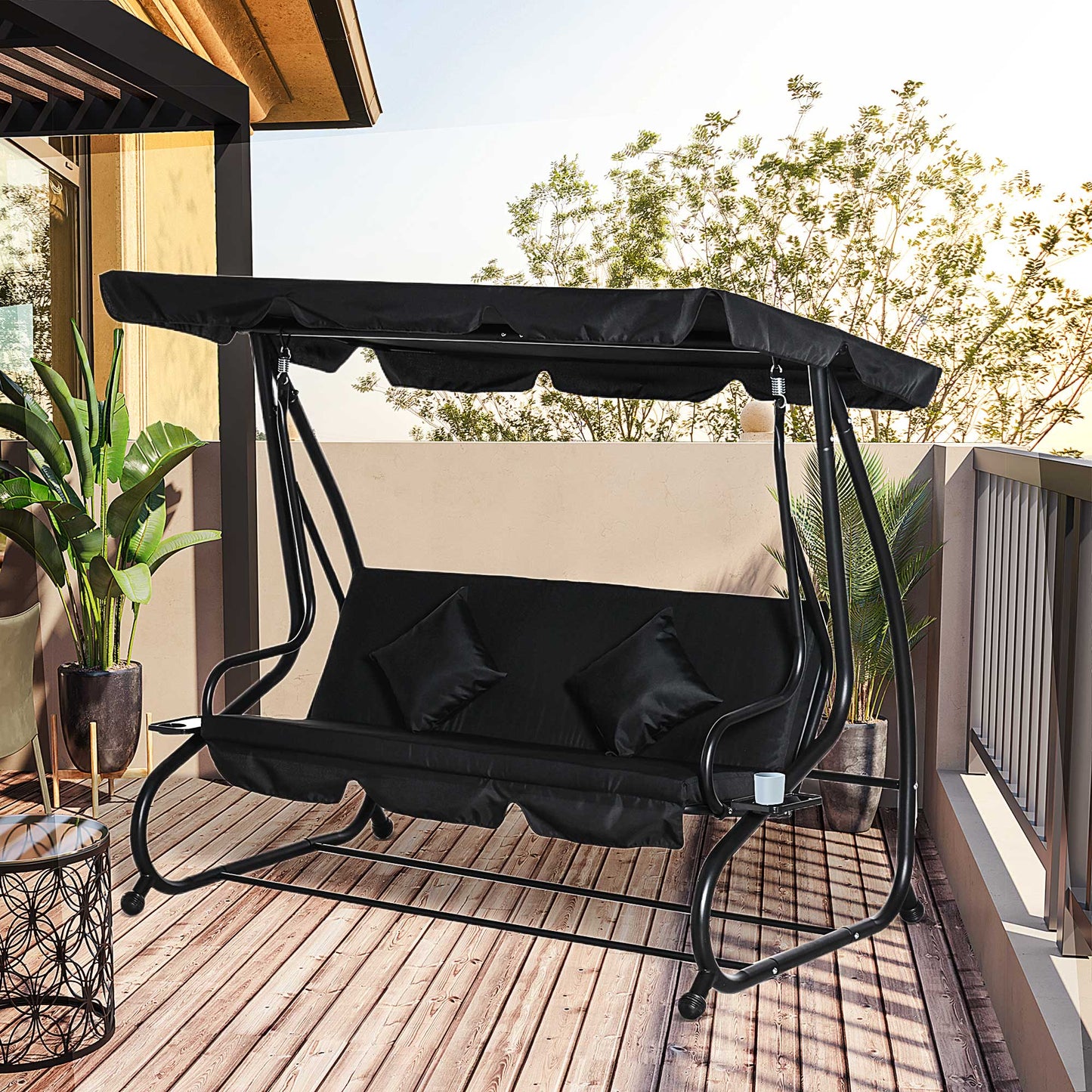 Three-Seater Garden Swing Bed