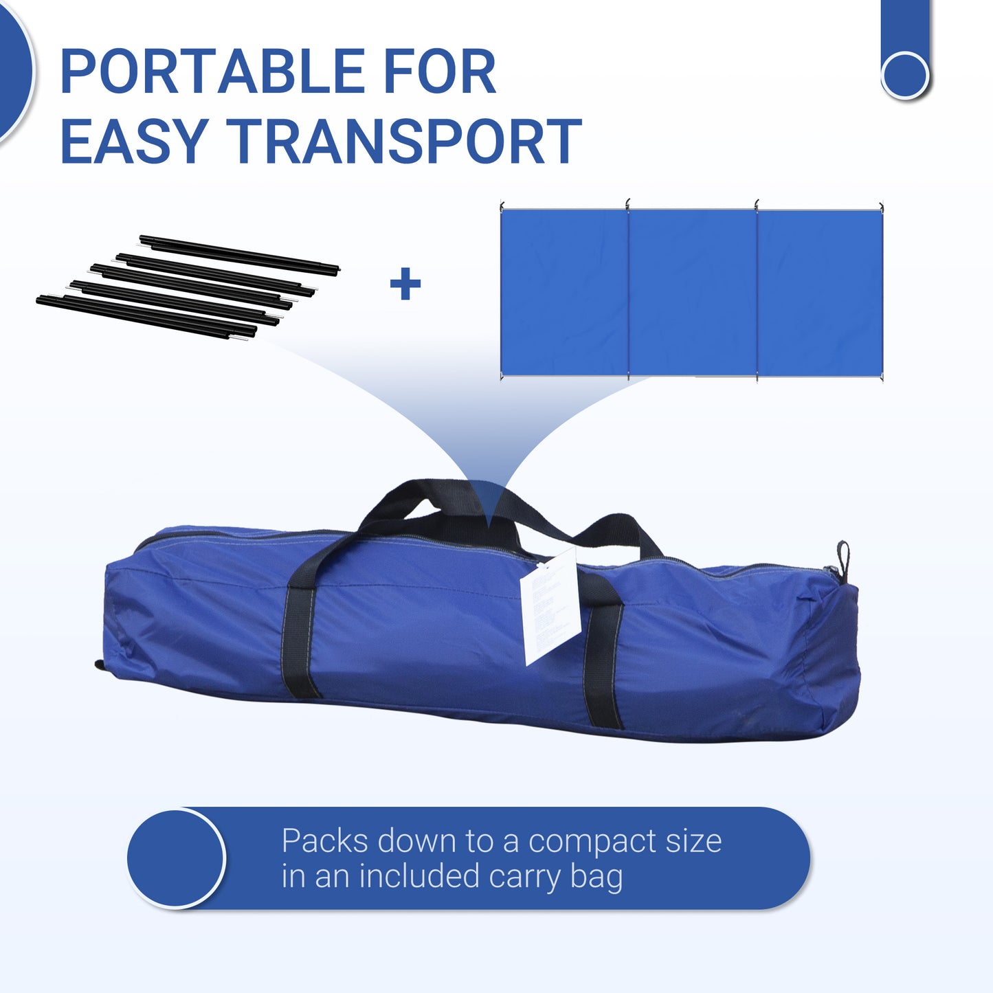 Camping Windbreak, Foldable Portable Wind Blocker w/ Carry Bag (1)
