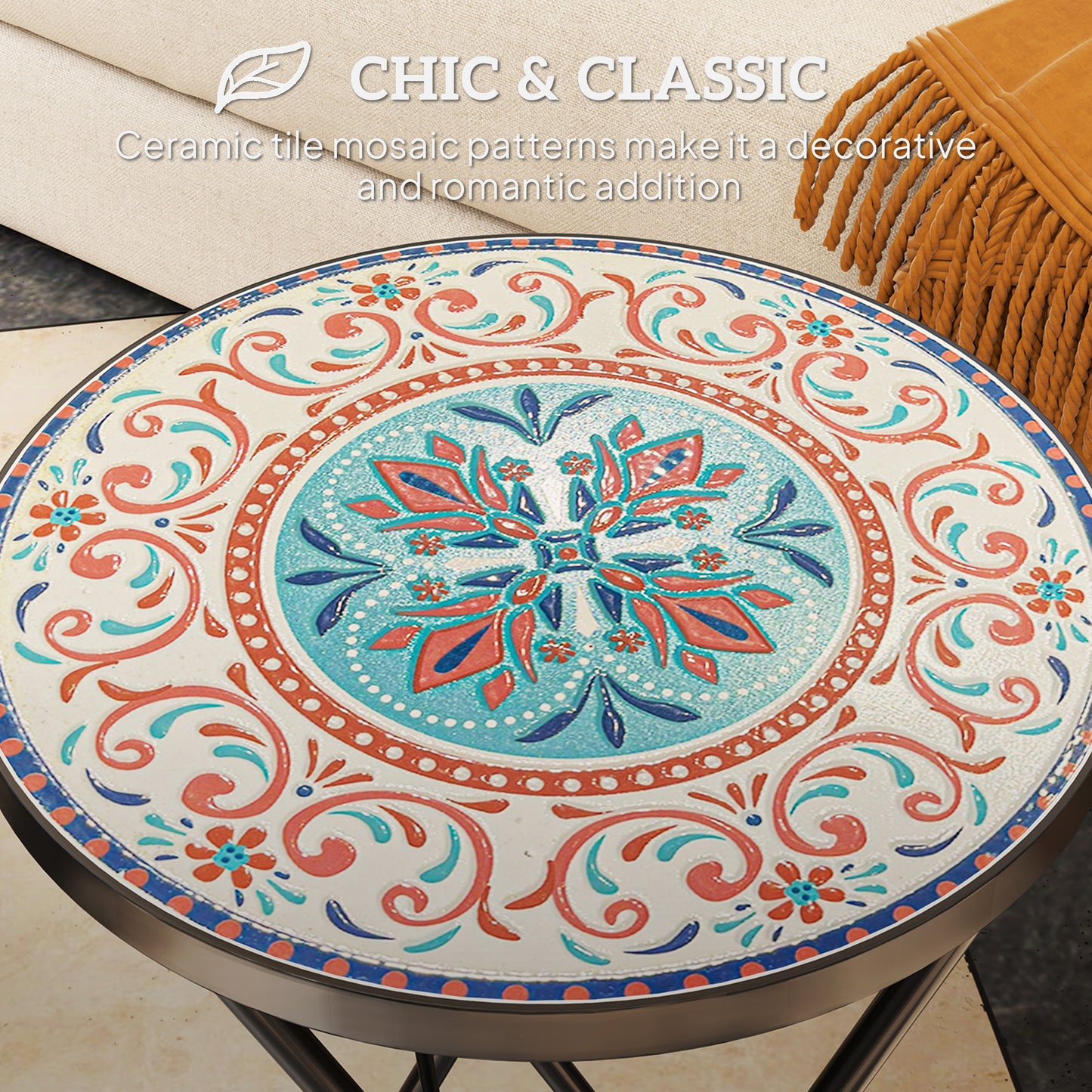 Mosaic Outdoor Garden Table (1)