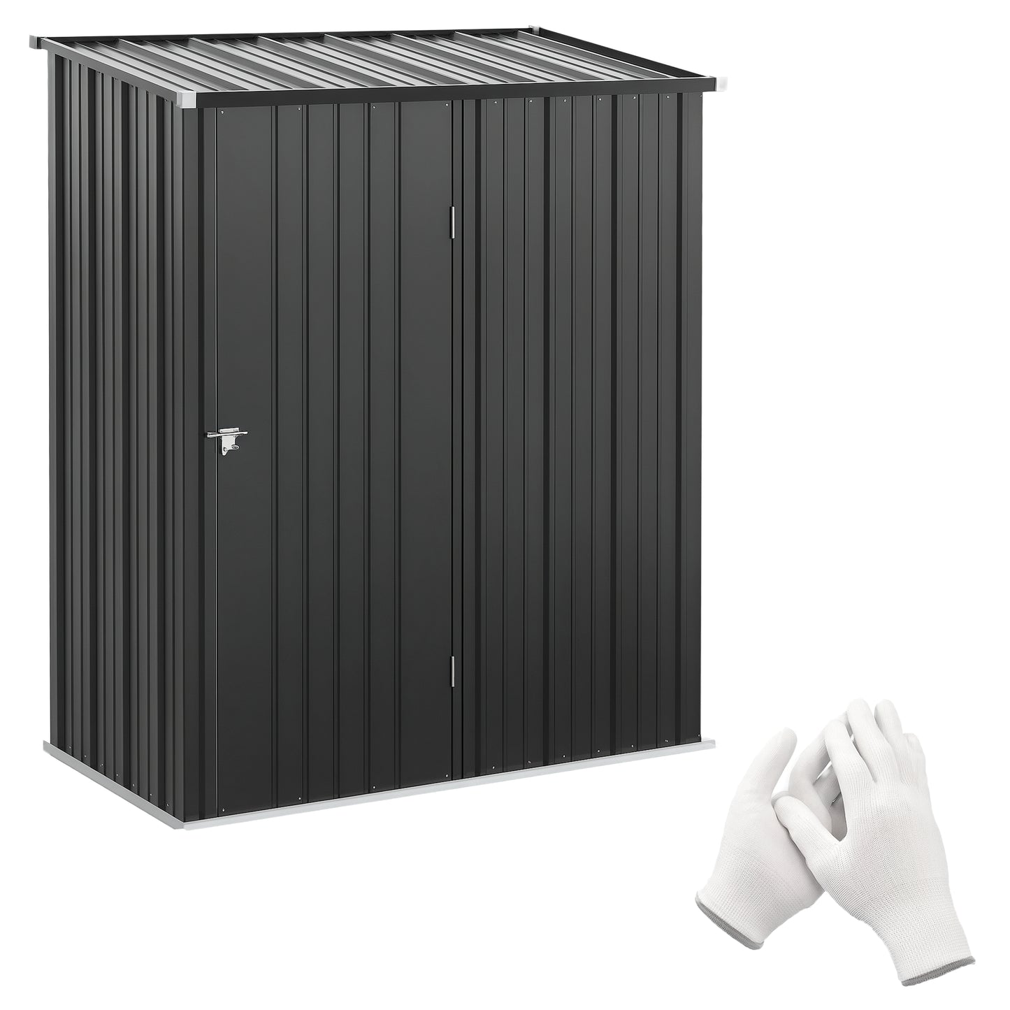 5.3 x 3.1ft Corrugated Steel Garden Shed
