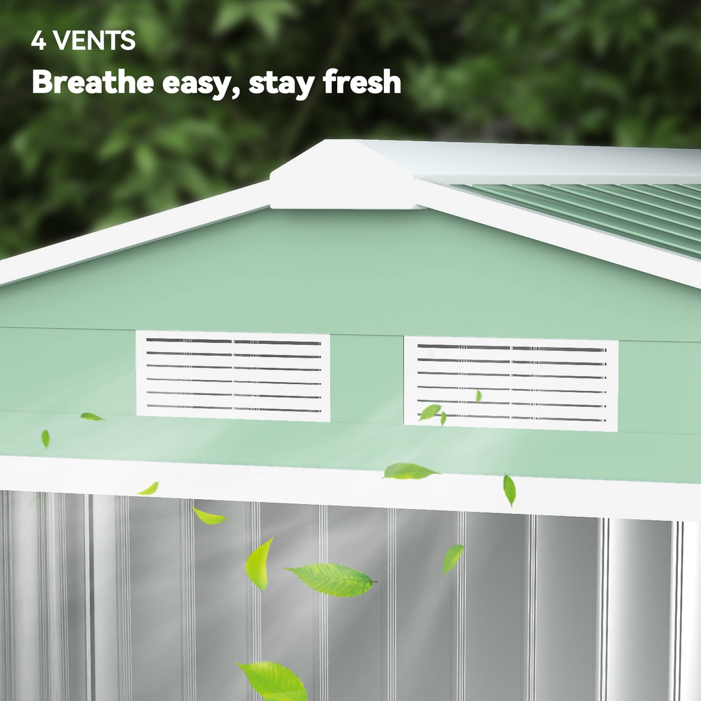 7 x 4ft Metal Garden Shed, Outdoor Storage Tool House