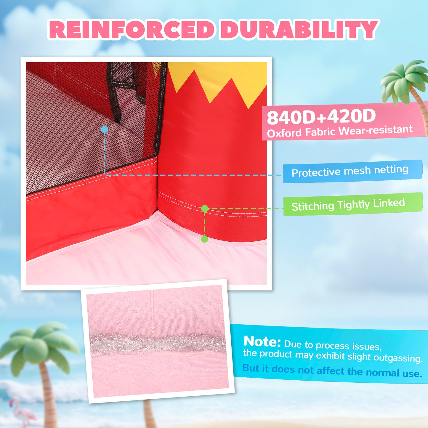 Inflatable Bounce House for Kids with Slide, Ball Pit
