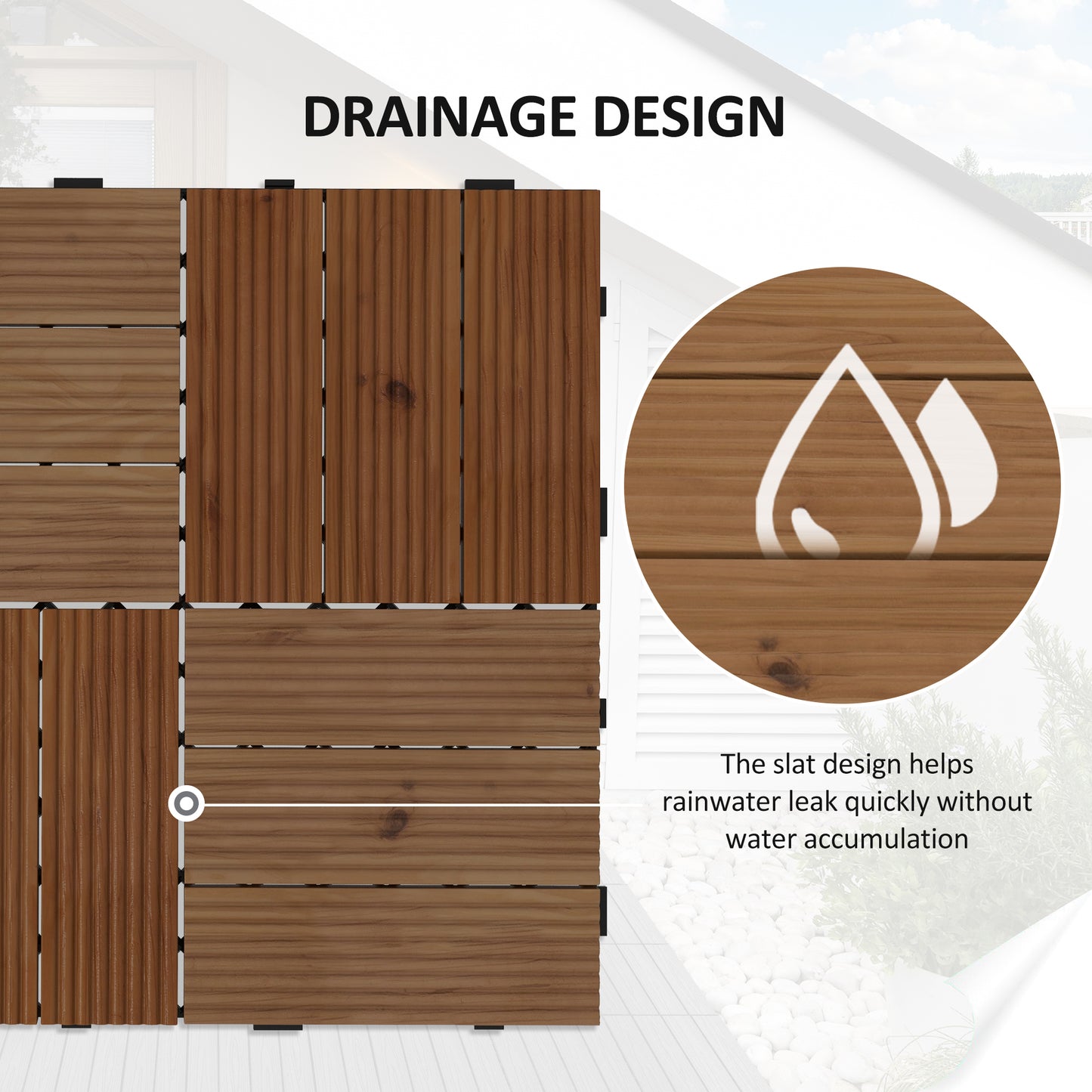 27 Pcs Wooden Interlocking Decking Tiles (2)