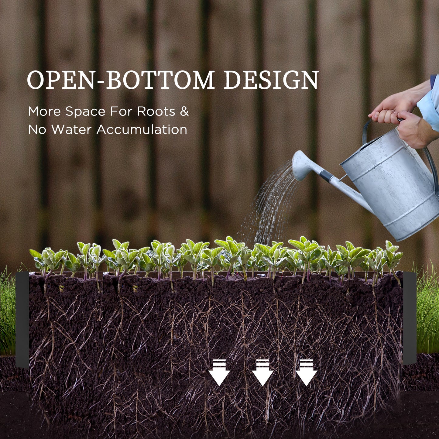 Galvanised Raised Garden Bed