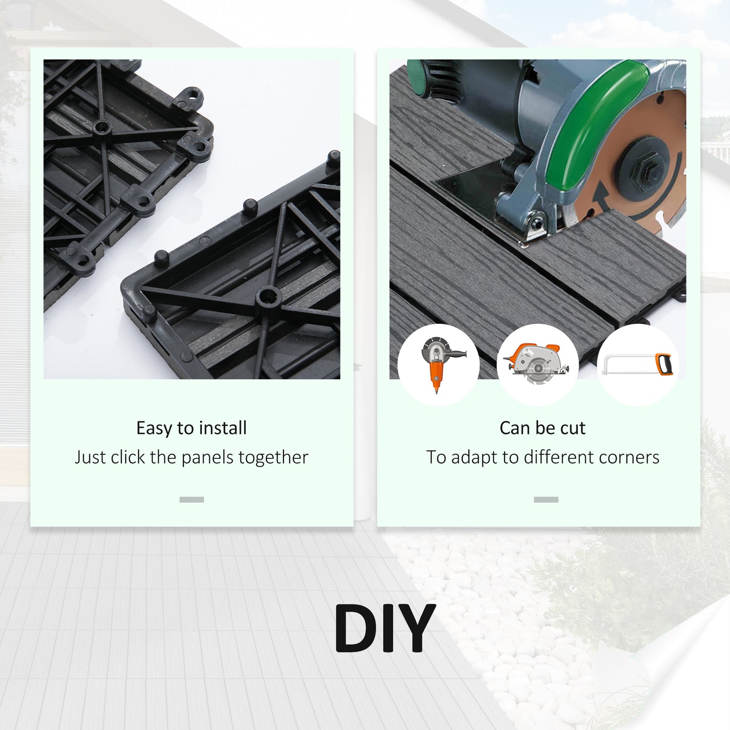 WPC Interlocking Decking Tiles