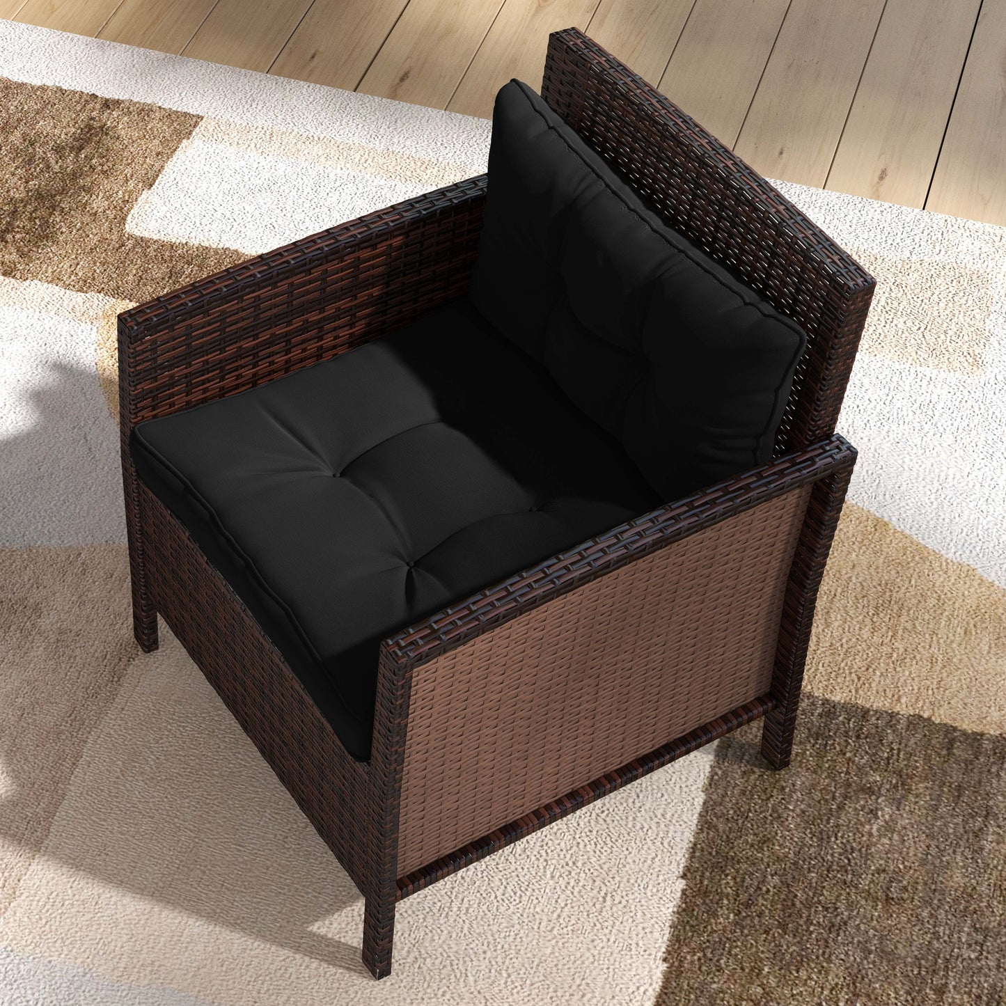 4-Piece Seat Cushions Back Pillows Replacement