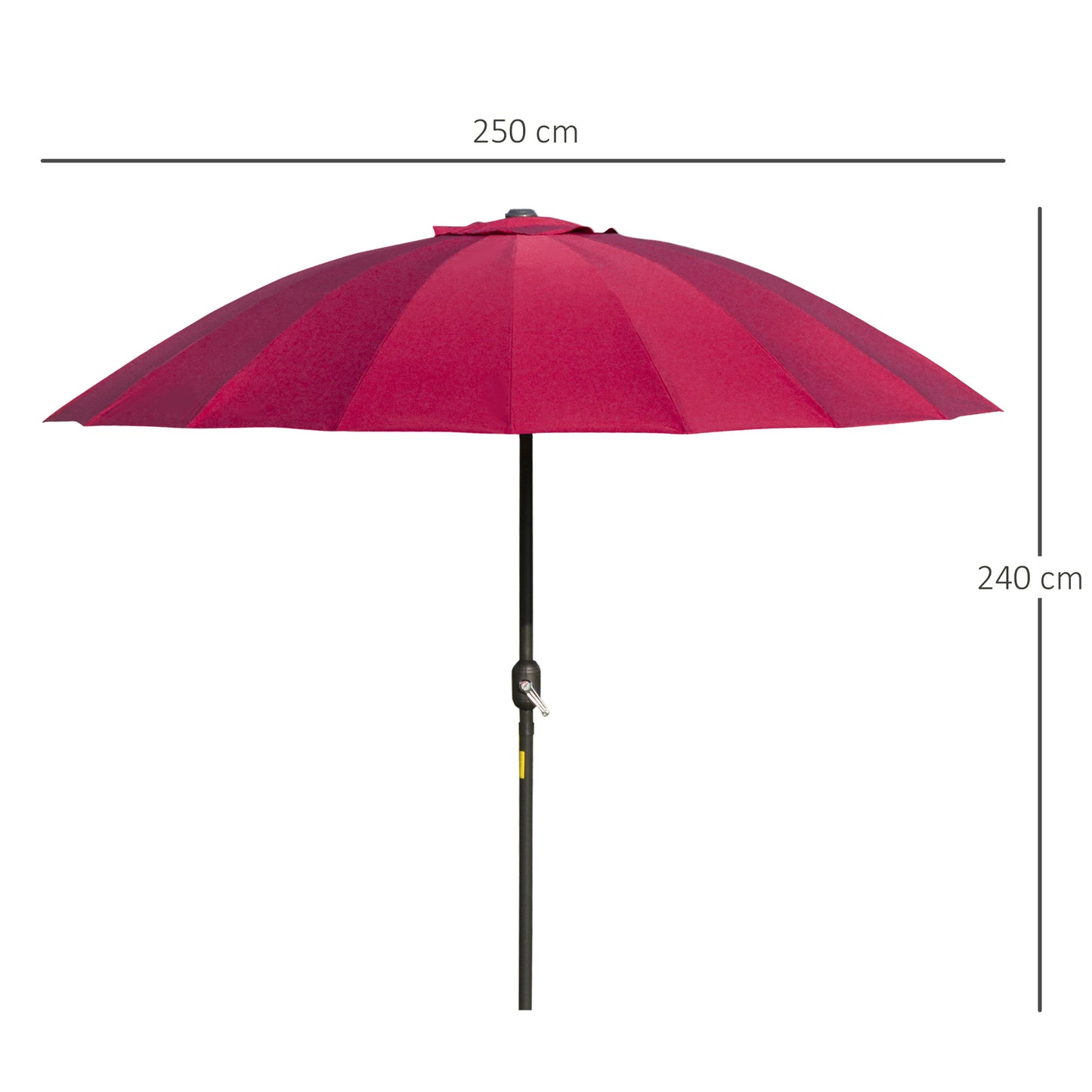 2.5m Shanghai Garden Parasol Umbrella with Crank & Tilt (1)