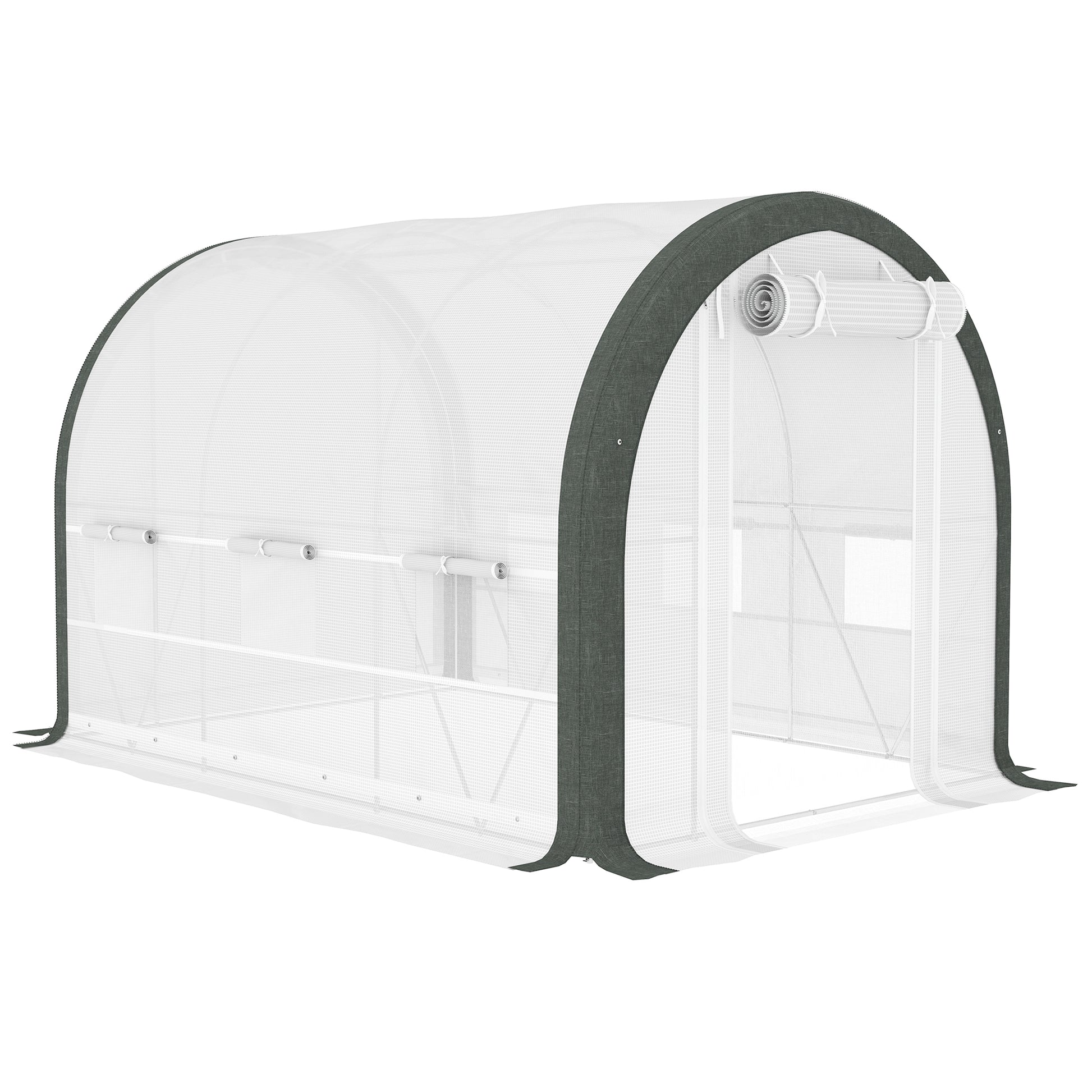 3 x 2(m) Walk-In Tunnel Greenhouse, with Accessories