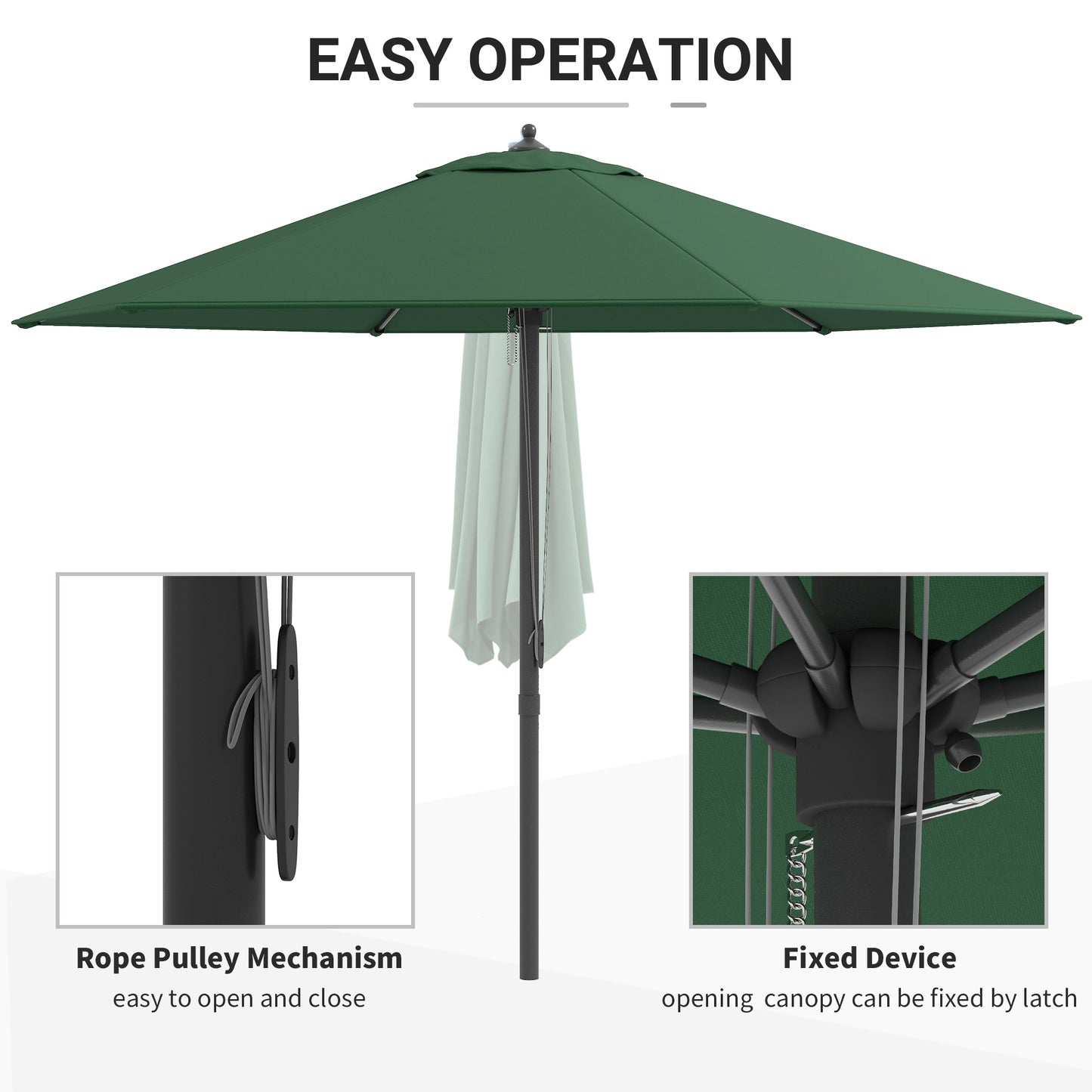 2.8m Garden Parasol Umbrella