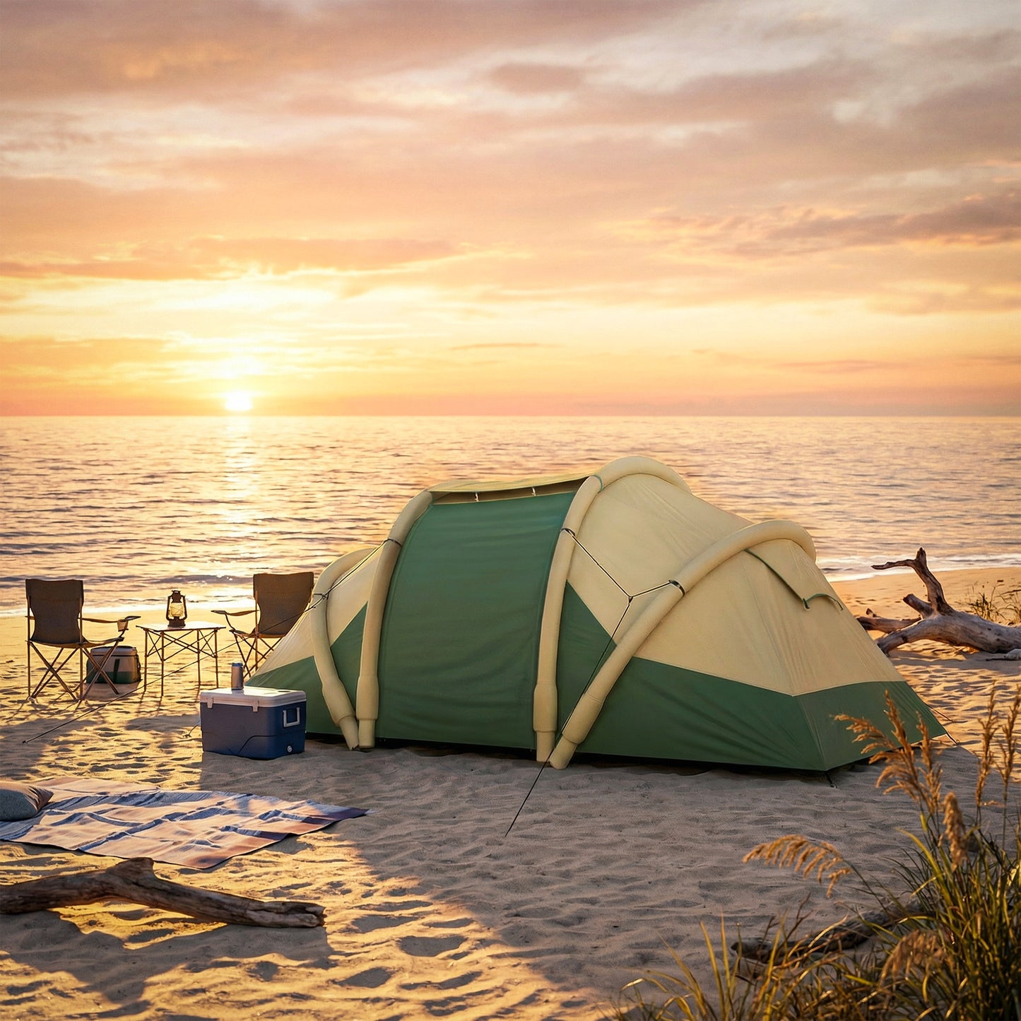 Inflatable Tent 2 Bedroom 3000mm Waterproof Windproof Air Tent