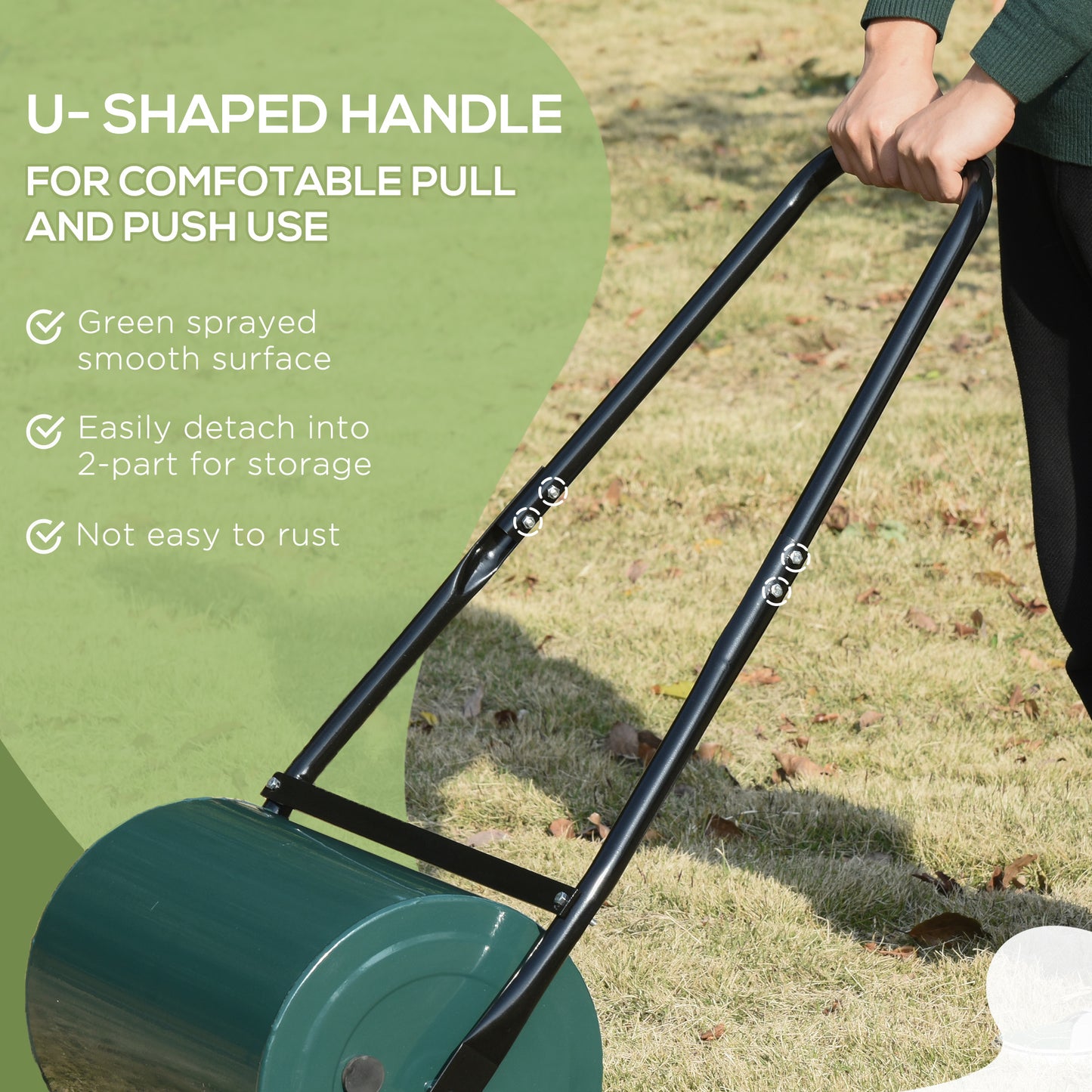 30 L Heavy Duty Water Or Sand Filled Φ30cm Garden Steel Lawn Roller
