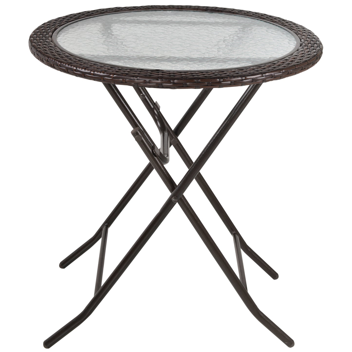 Folding Rattan Garden Dining Table