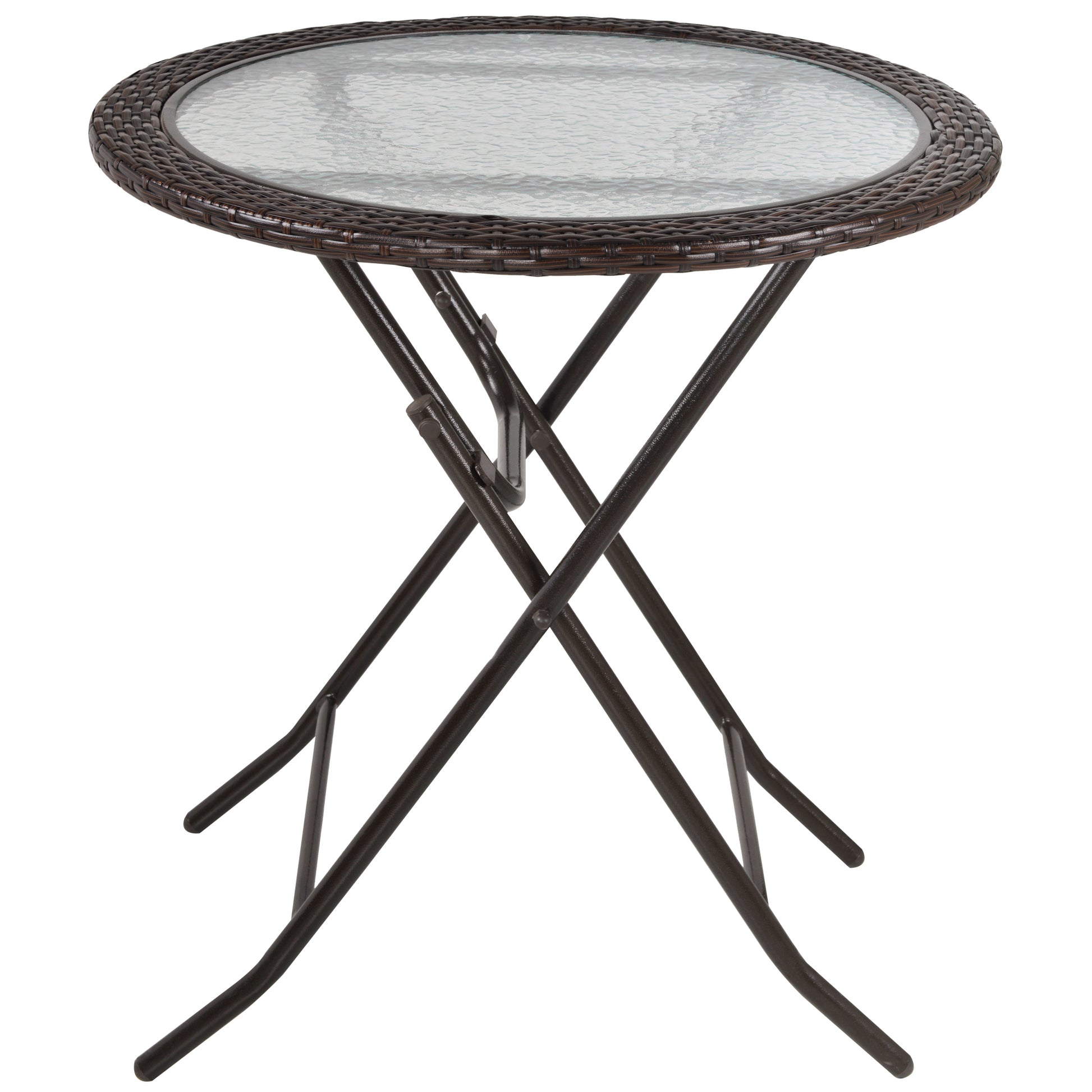 Folding Rattan Garden Dining Table
