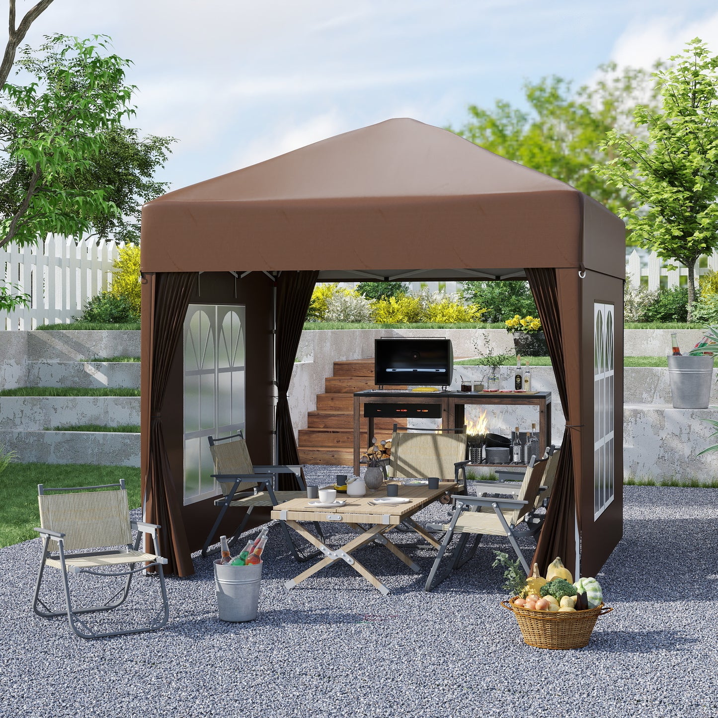 2 x 2 m Garden Pop Up Gazebo, Wedding Party Tent Marquee