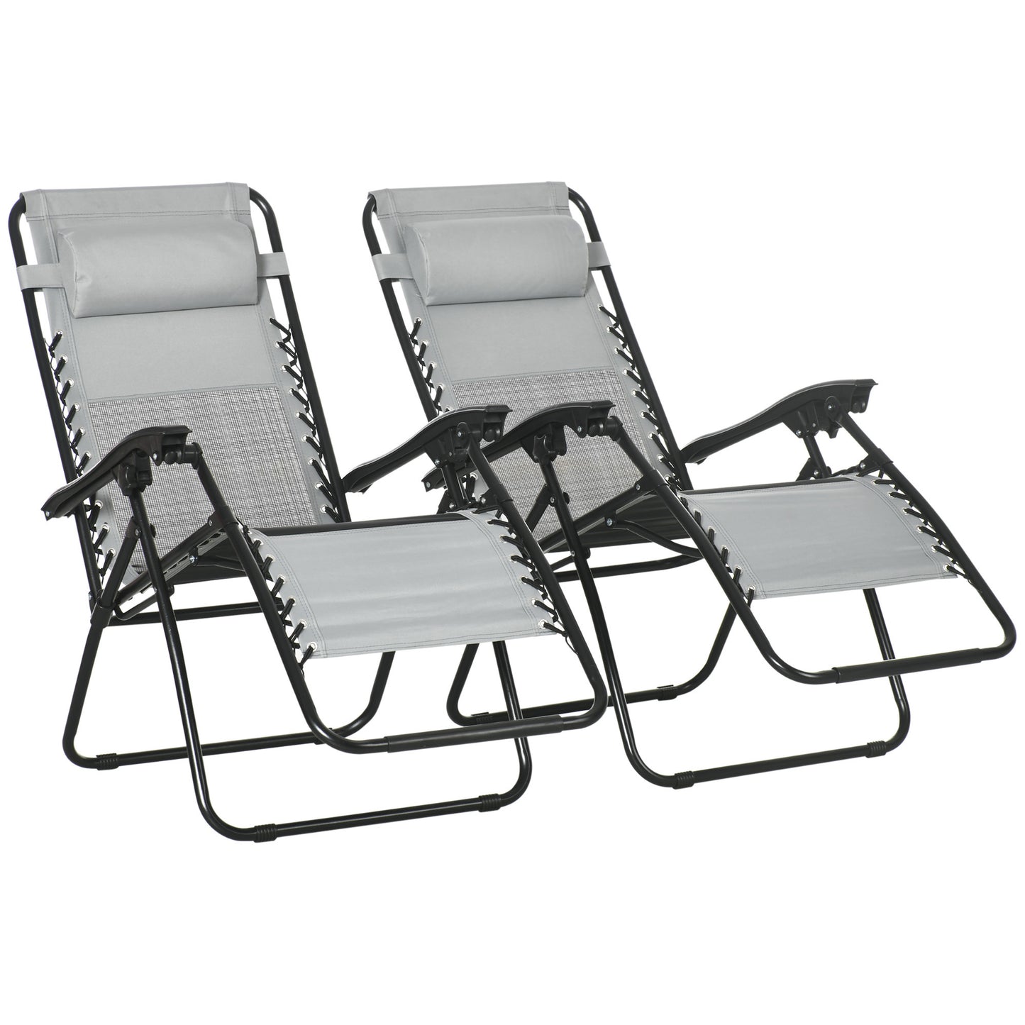 Garden Recliner Chairs Set of 2