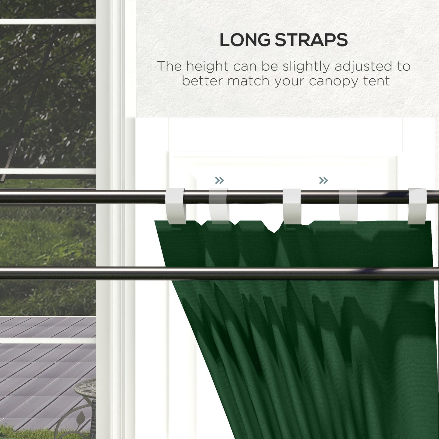 Set of Two 295cm Replacement Canopy Walls