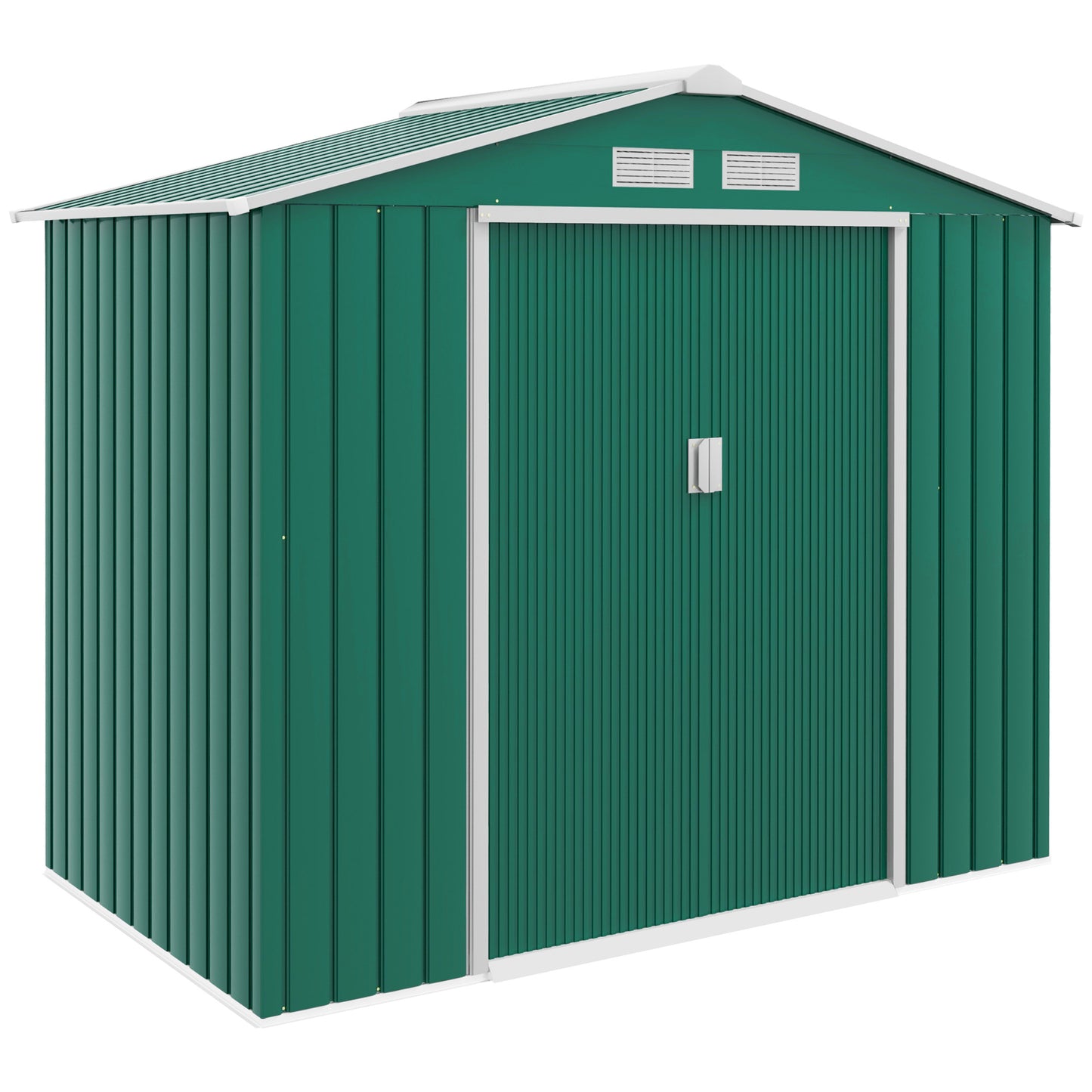 7 x 4ft Metal Garden Shed, Outdoor Storage Tool House