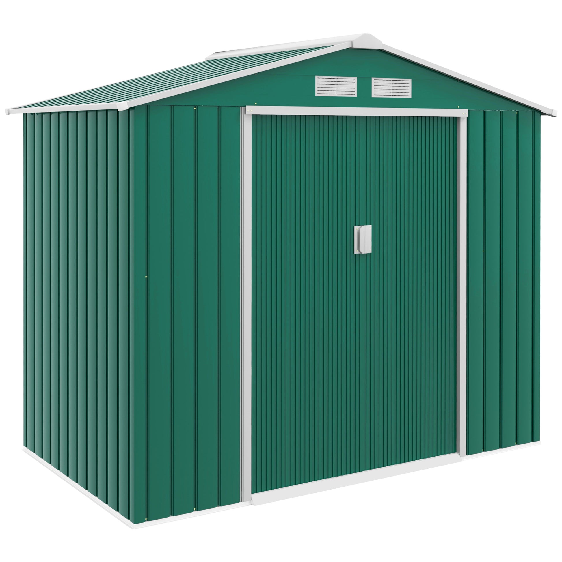 7 x 4ft Metal Garden Shed, Outdoor Storage Tool House