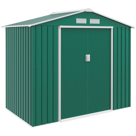 7 x 4ft Metal Garden Shed, Outdoor Storage Tool House