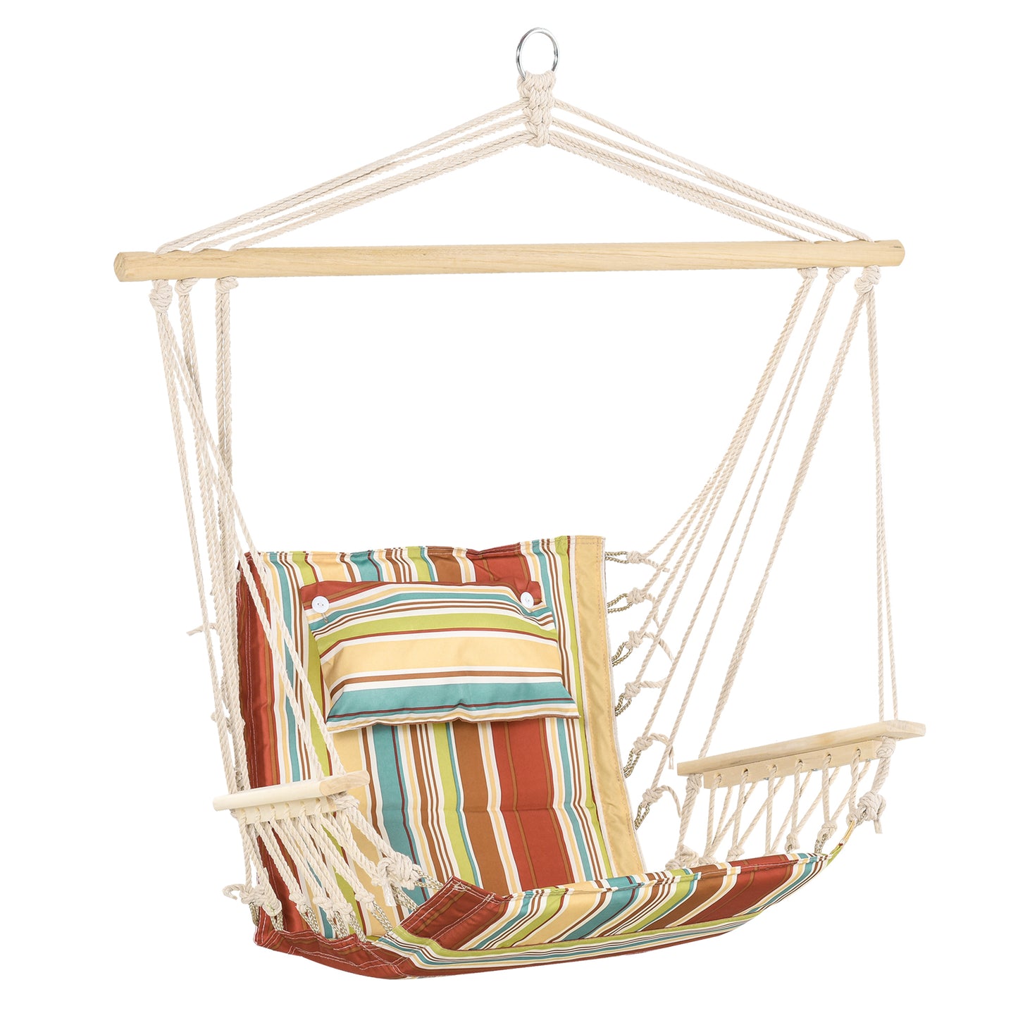 Hanging Hammock Chair Swing Chair Thick Rope Frame Safe Wide Seat