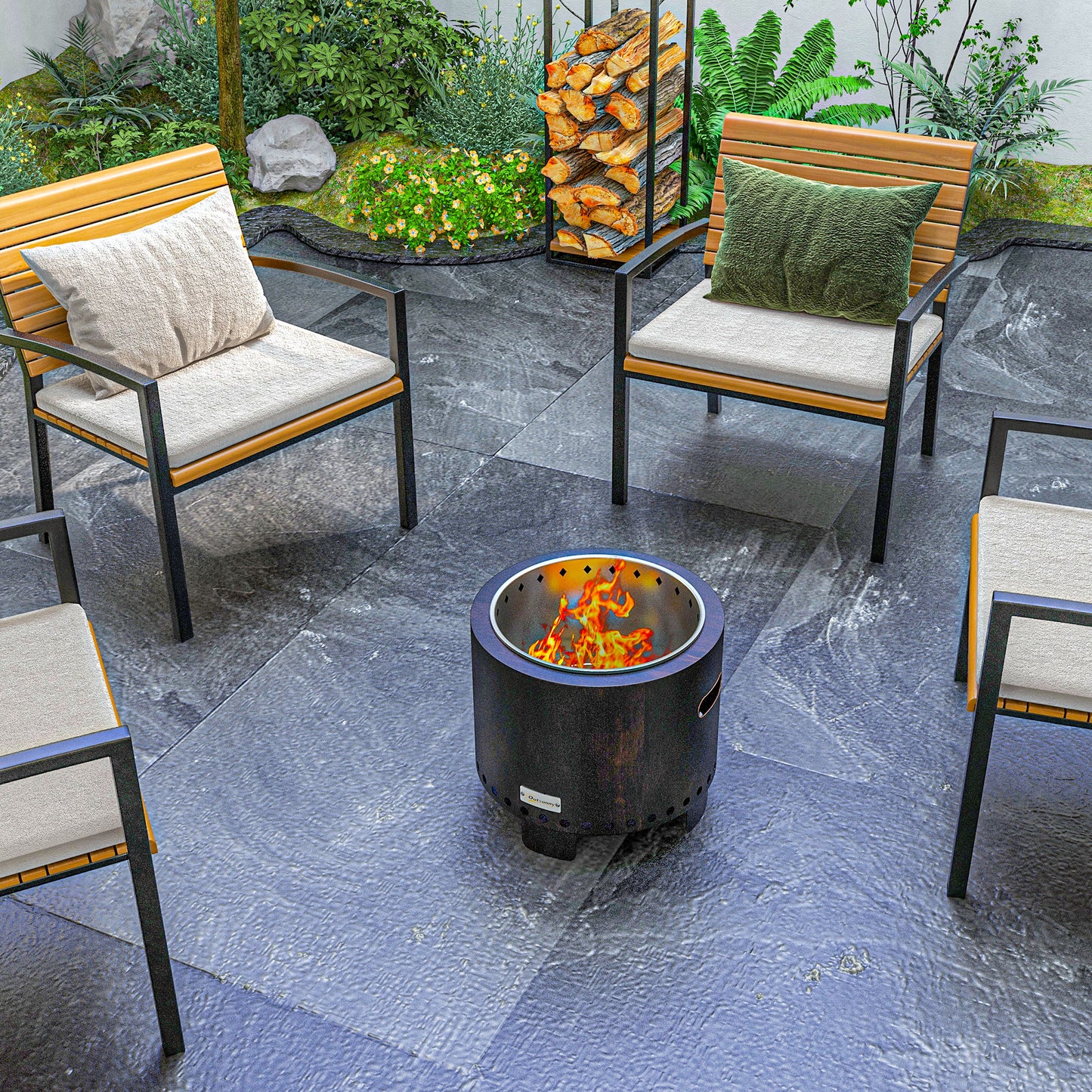 Metal Wood-burning Smokeless Fire Pit