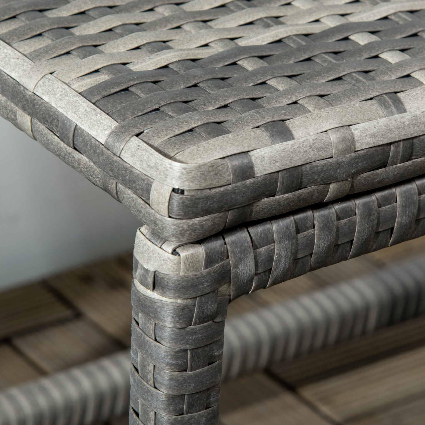 Outdoor Coffee Table, Garden PE Rattan Side Table (1)