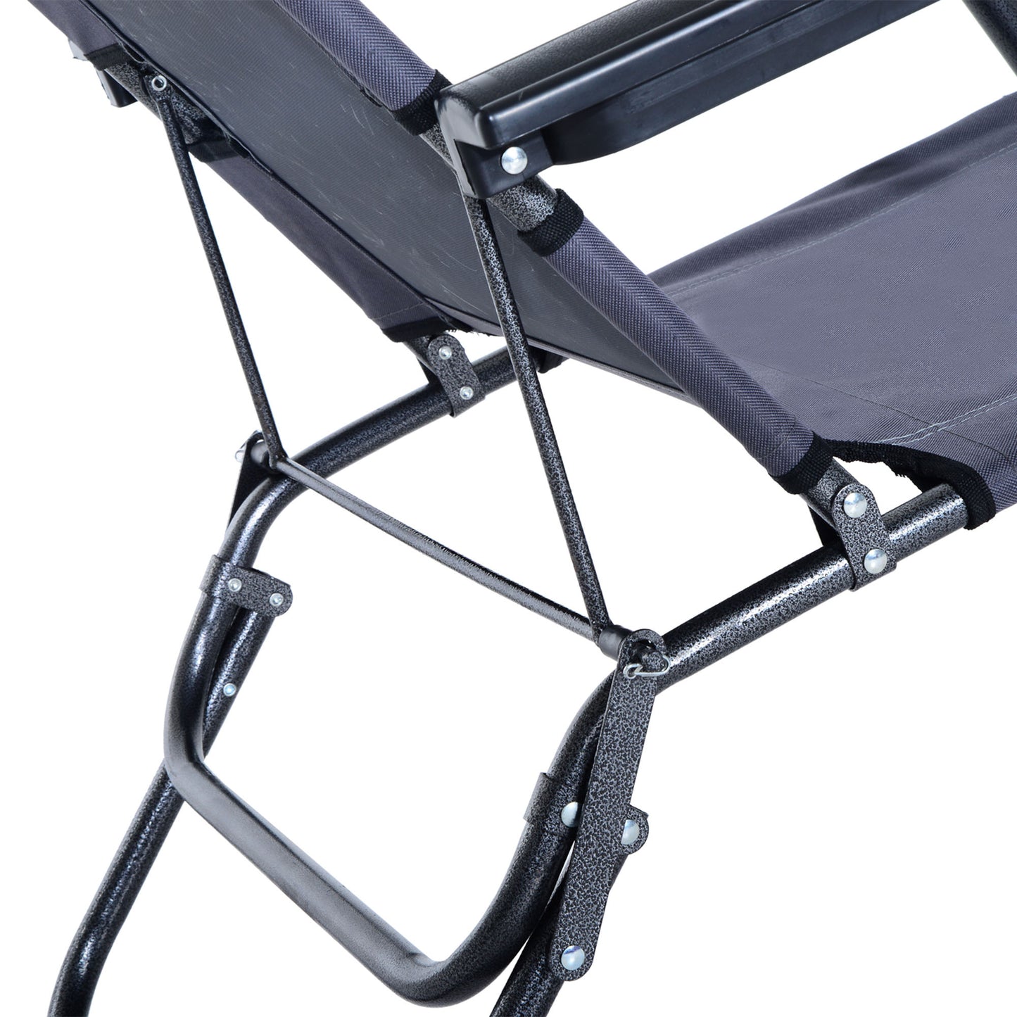 2 in 1 Folding Sun Lounger Reclining Garden Chair Set of 2