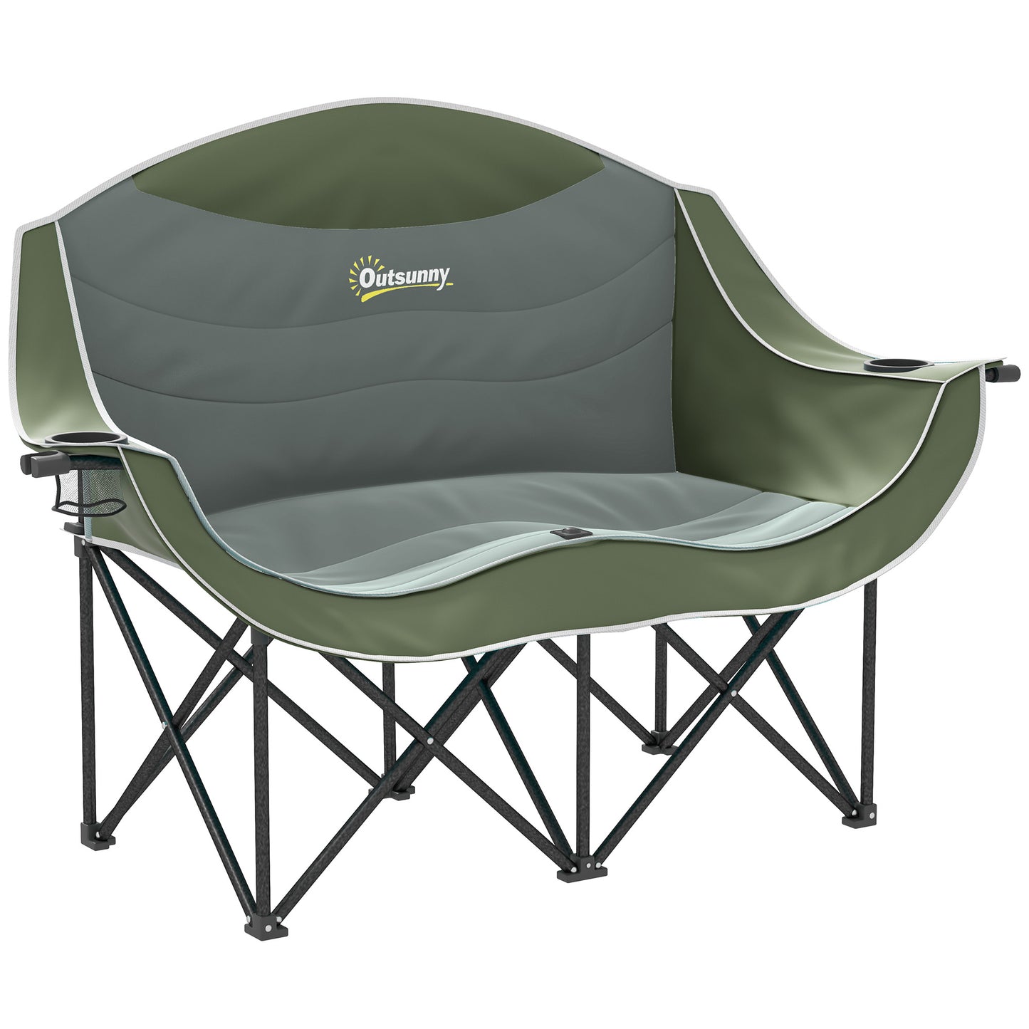 Double Camping Chair for Adults with Armrests