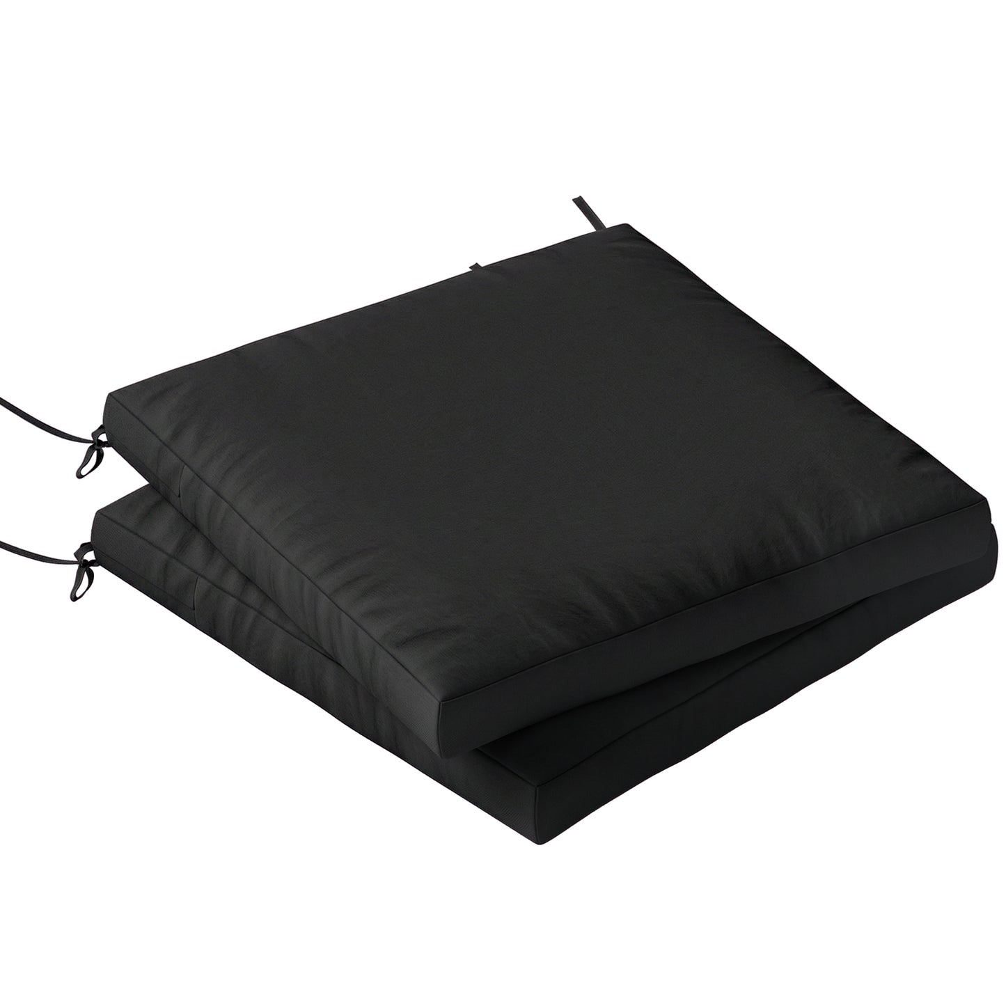 Outdoor Seat Cushions Set of 2 with Ties, Waterproof Garden Seat Pads