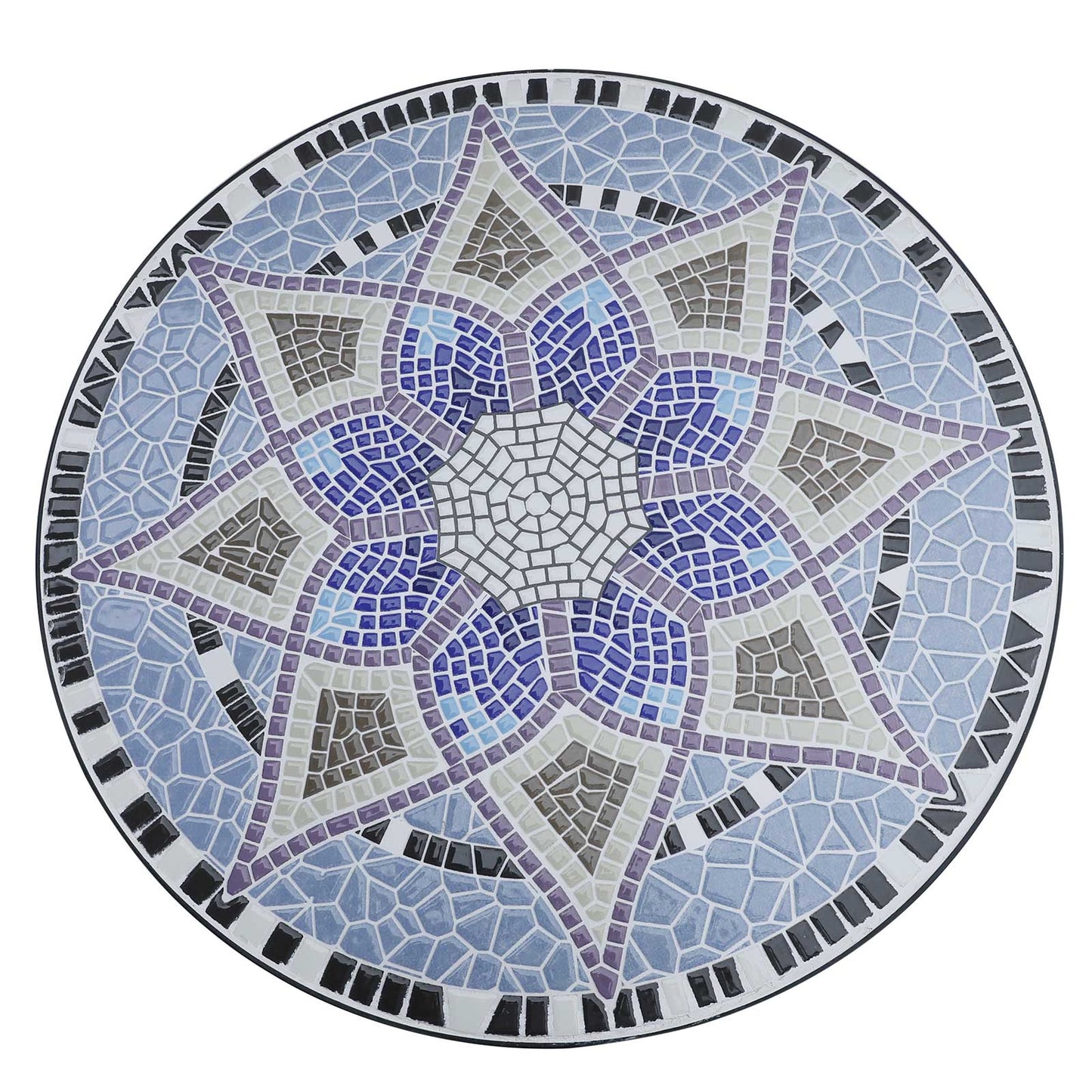 Outdoor Mosaic Round Garden Table